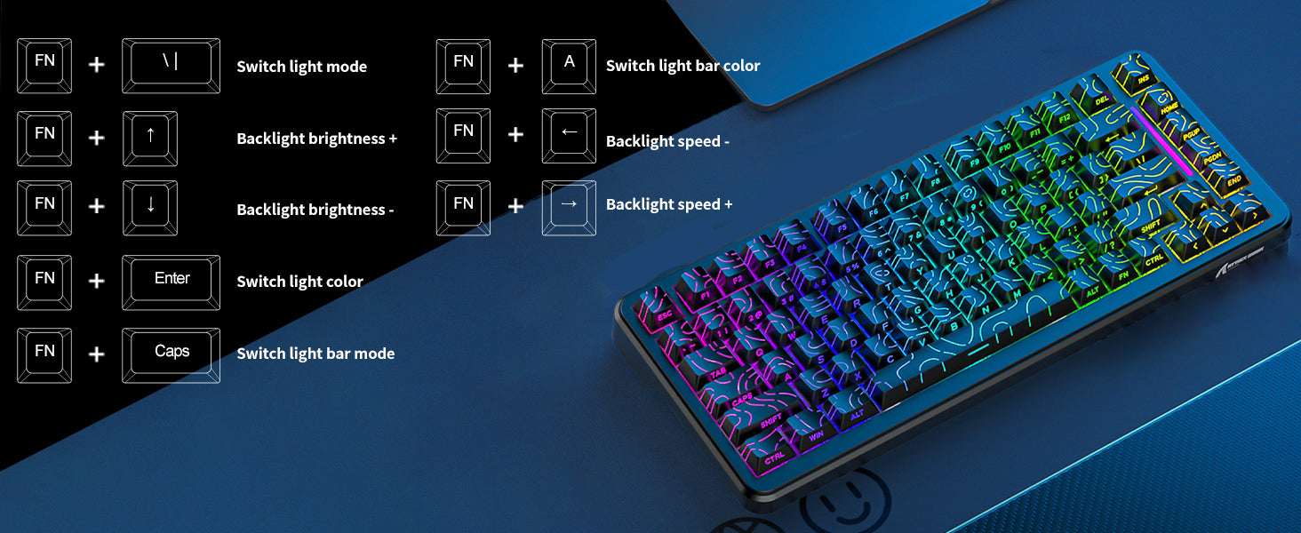 Teclado magnético ATTACK SHARK X82PRO HE con cable en espiral C01Ultra RGB