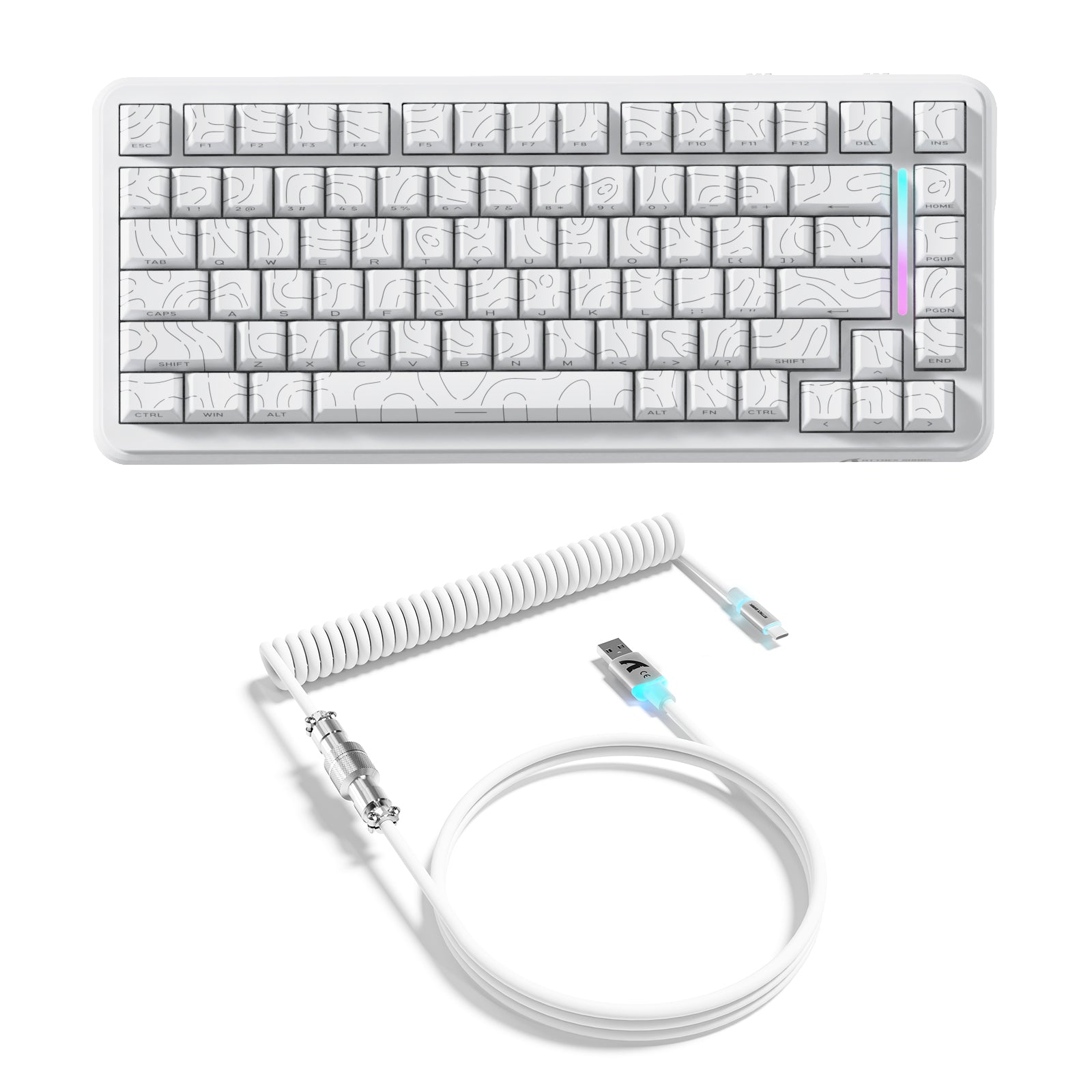 Teclado magnético ATTACK SHARK X82PRO HE con cable en espiral C01Ultra RGB