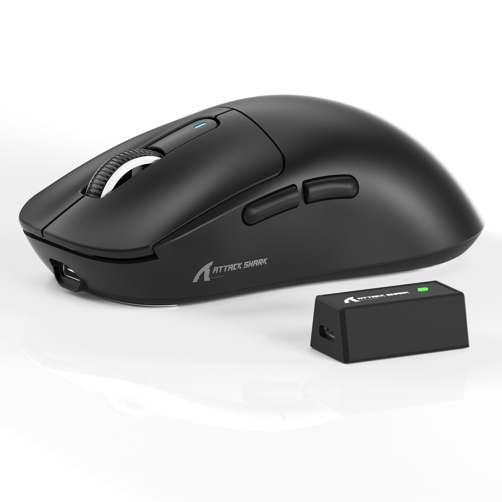 ATTACK SHARK X3PRO Gaming Mouse with receiver, black color, 2.4GHz/Bluetooth/Wired