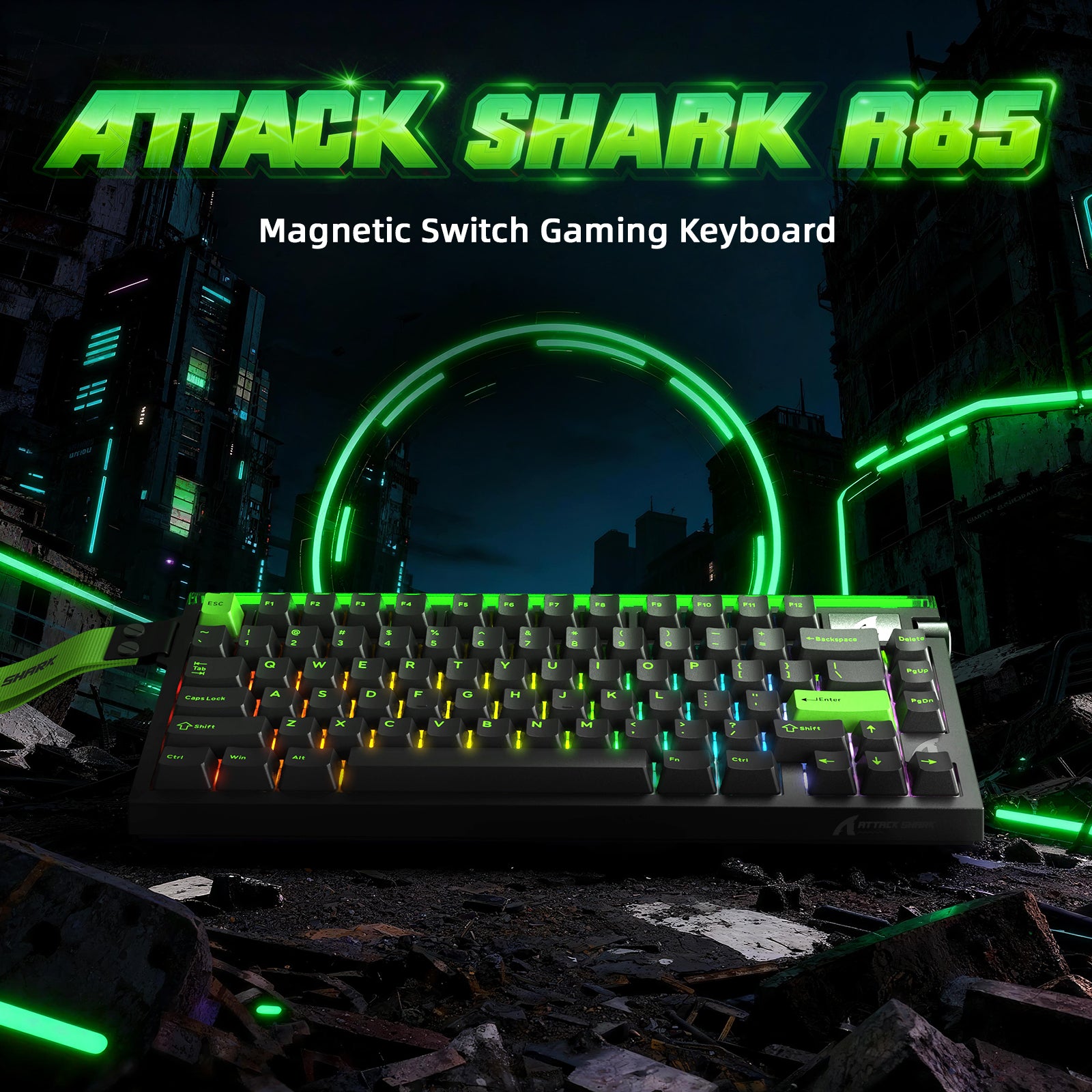 Teclado ATTACK SHARK R85 HE Rapid Trigger con cable LED C01ULTRA