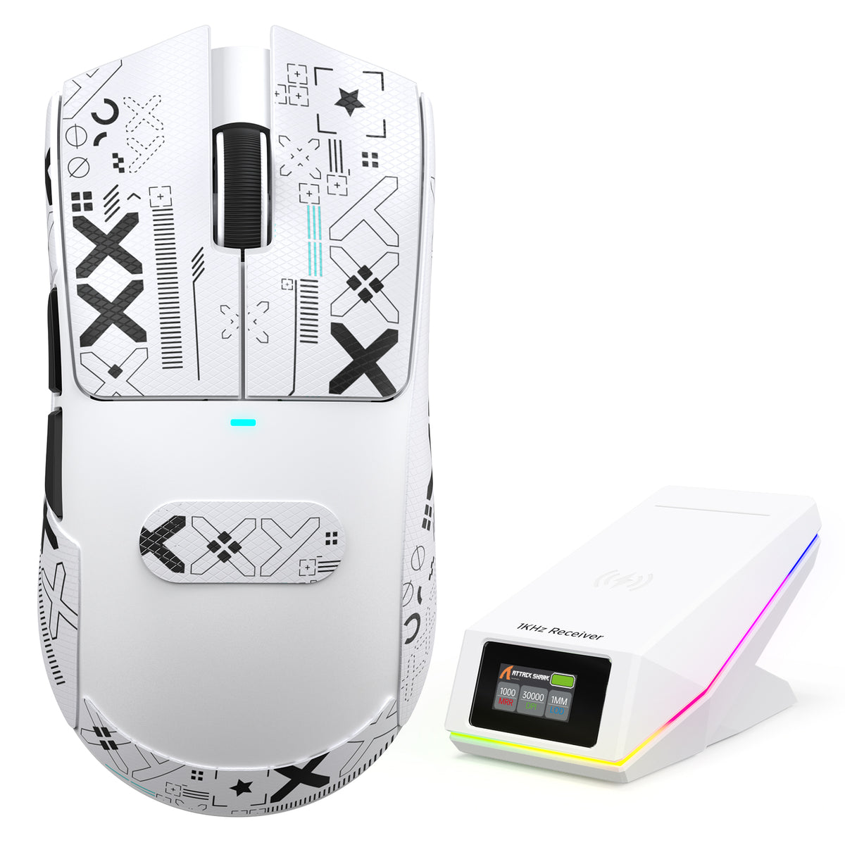 Ratón inalámbrico para juegos ATTACK SHARK X11 PRO V2 con base de carga y pantalla TFT