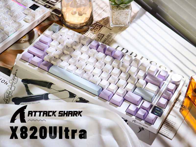 Teclado mecánico ultra trimodo ATTACK SHARK X820 con junta