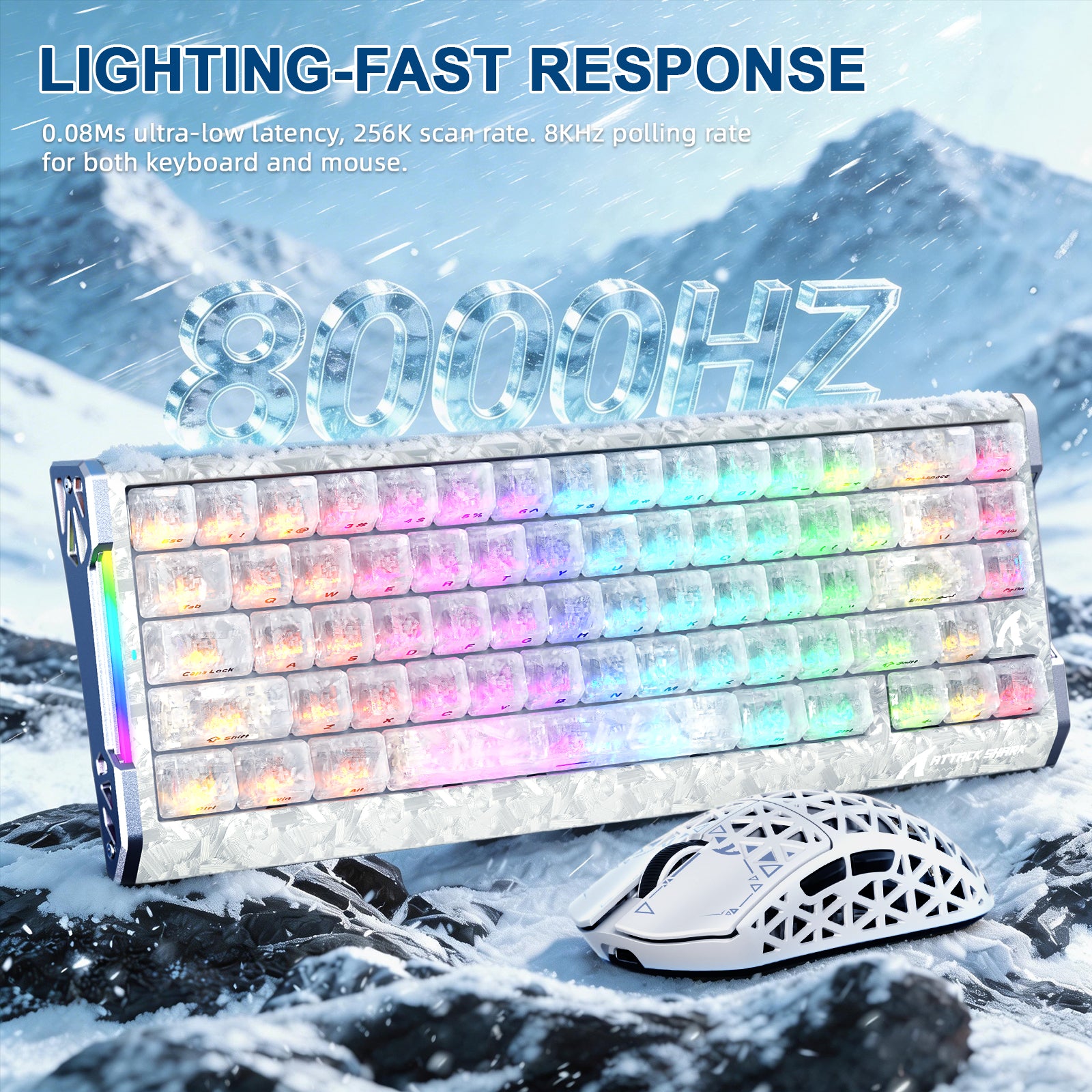 Paquete gaming ATTACK SHARK R68 HE & R5 ULTRA de fibra de carbono