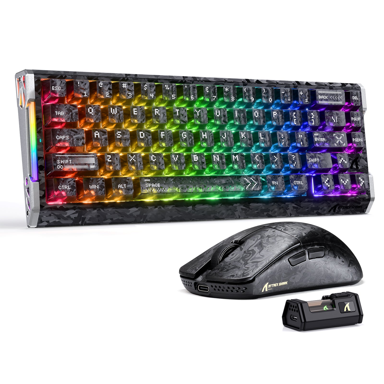 Paquete de juego ATTACK SHARK R68 HE y R11 ULTRA de fibra de carbono
