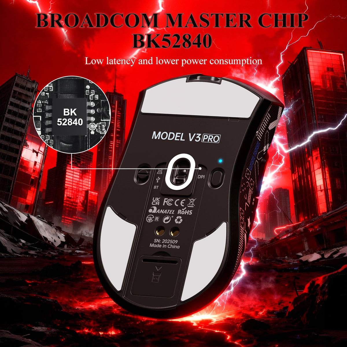 ATTACK SHARK V3 PRO Ultra: ratón gaming ultraligero de tres modos con base de carga