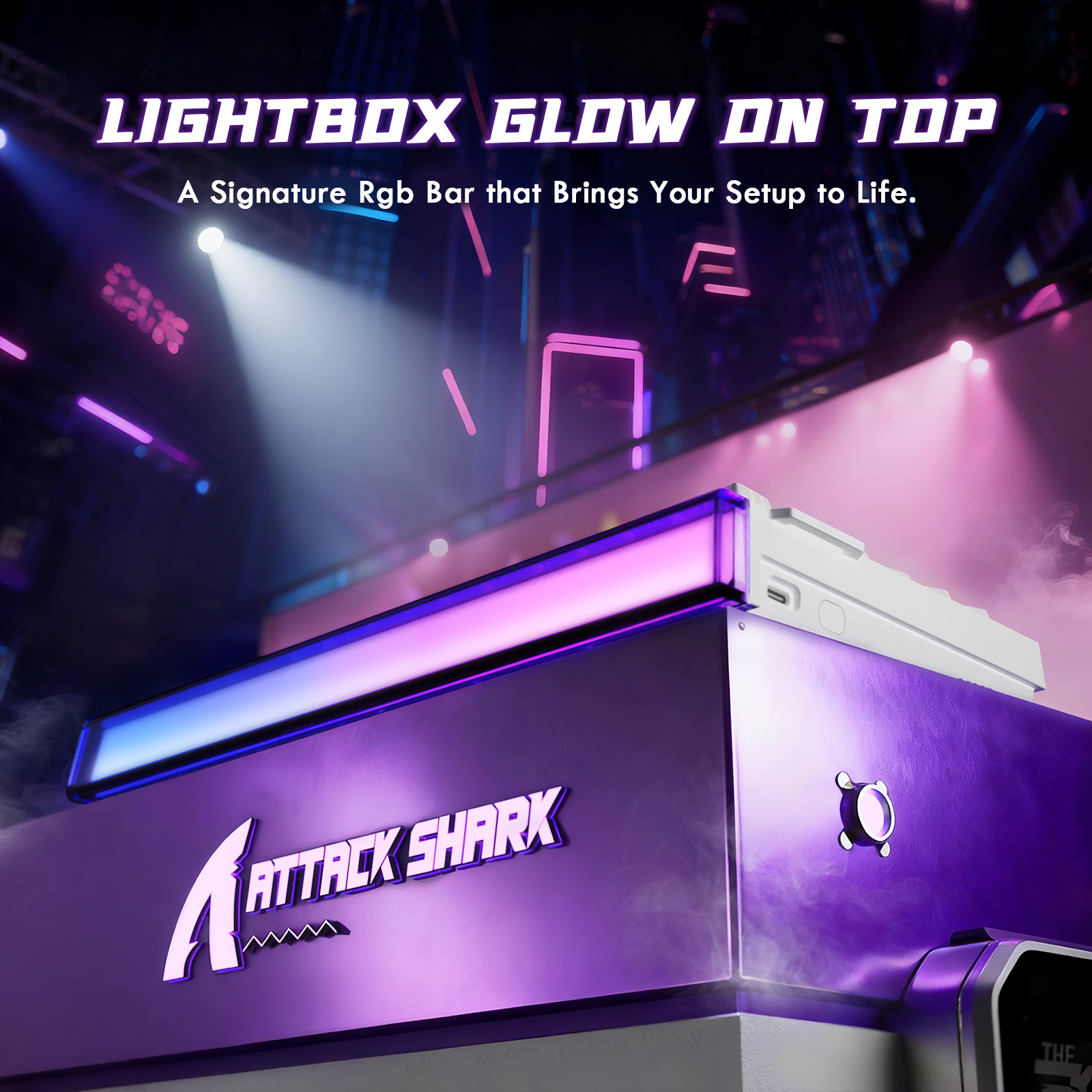 Teclado de gatillo rápido ATTACK SHARK R85 HE con interruptor magnético y caja de luz personalizada