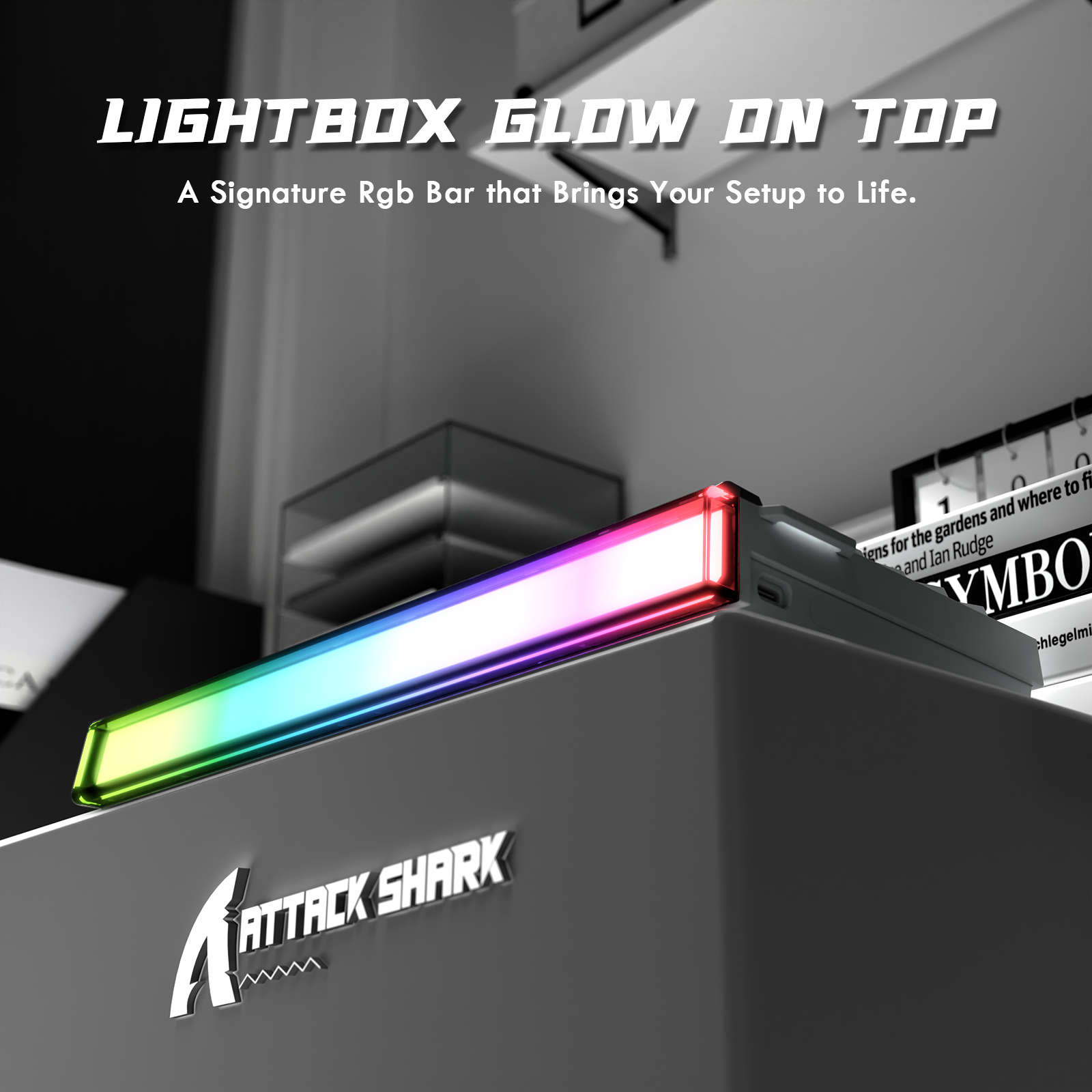Teclado de gatillo rápido ATTACK SHARK R85 HE con interruptor magnético y caja de luz personalizada