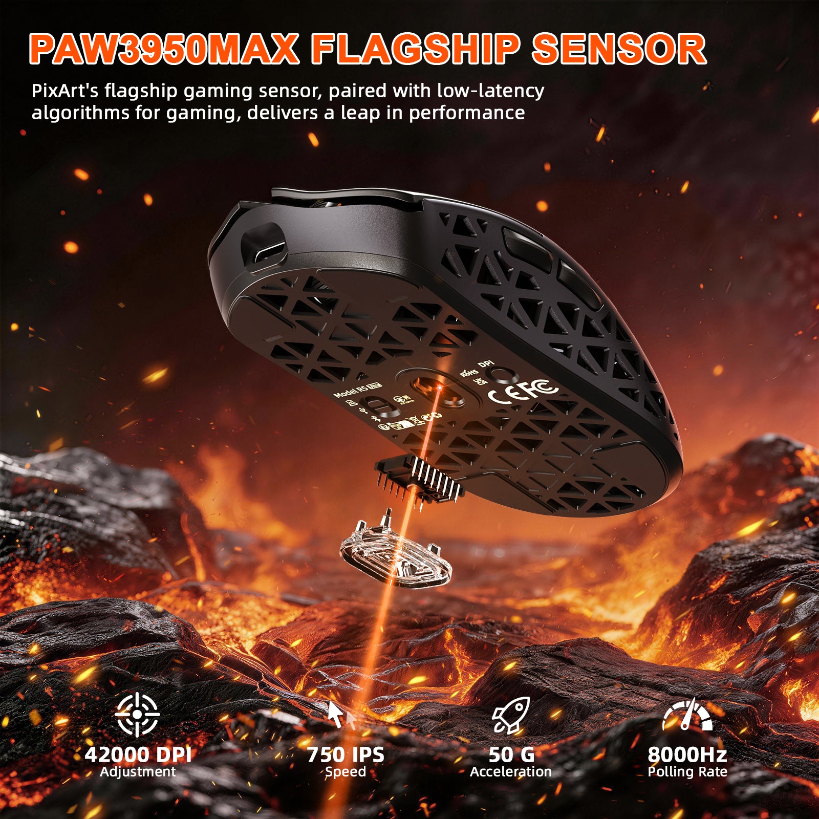Paquete gaming ATTACK SHARK R68 HE & R5 ULTRA de fibra de carbono