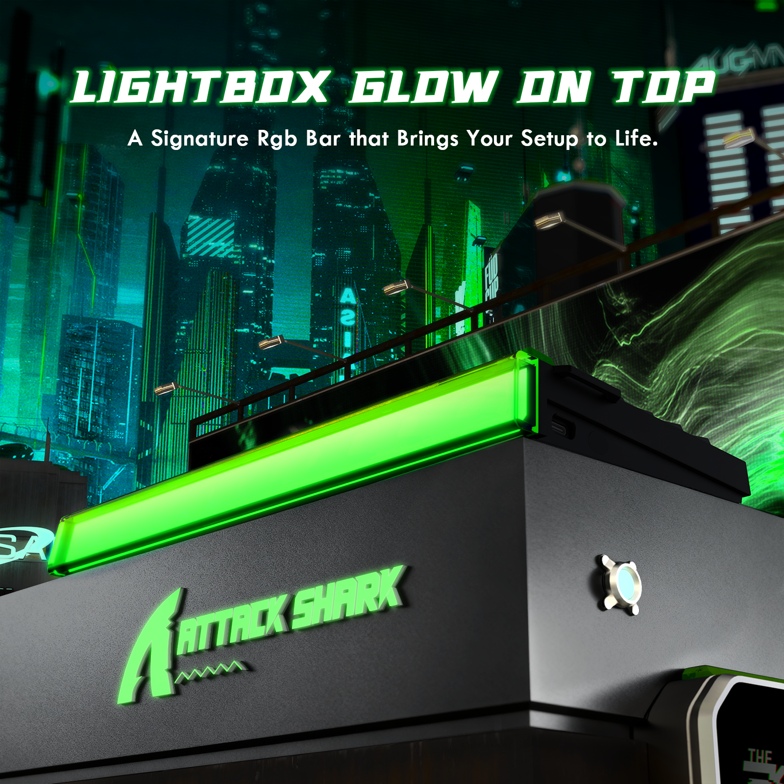 Teclado ATTACK SHARK R85 HE Rapid Trigger con interruptor magnético y caja de luz personalizada