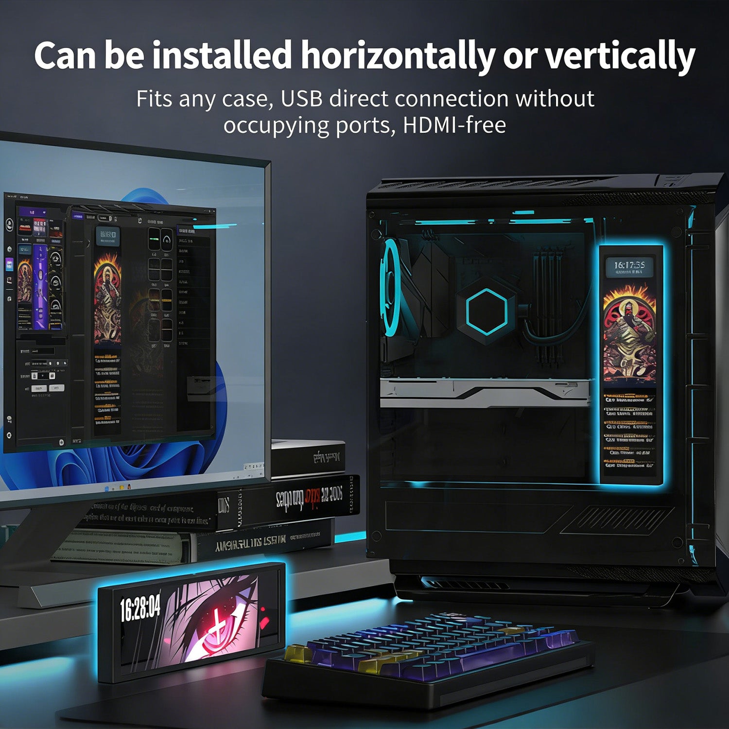 ATTACK SHARK x AJAZZ 9.2-inch IPS LCD monitor, USB secondary display for PC stats