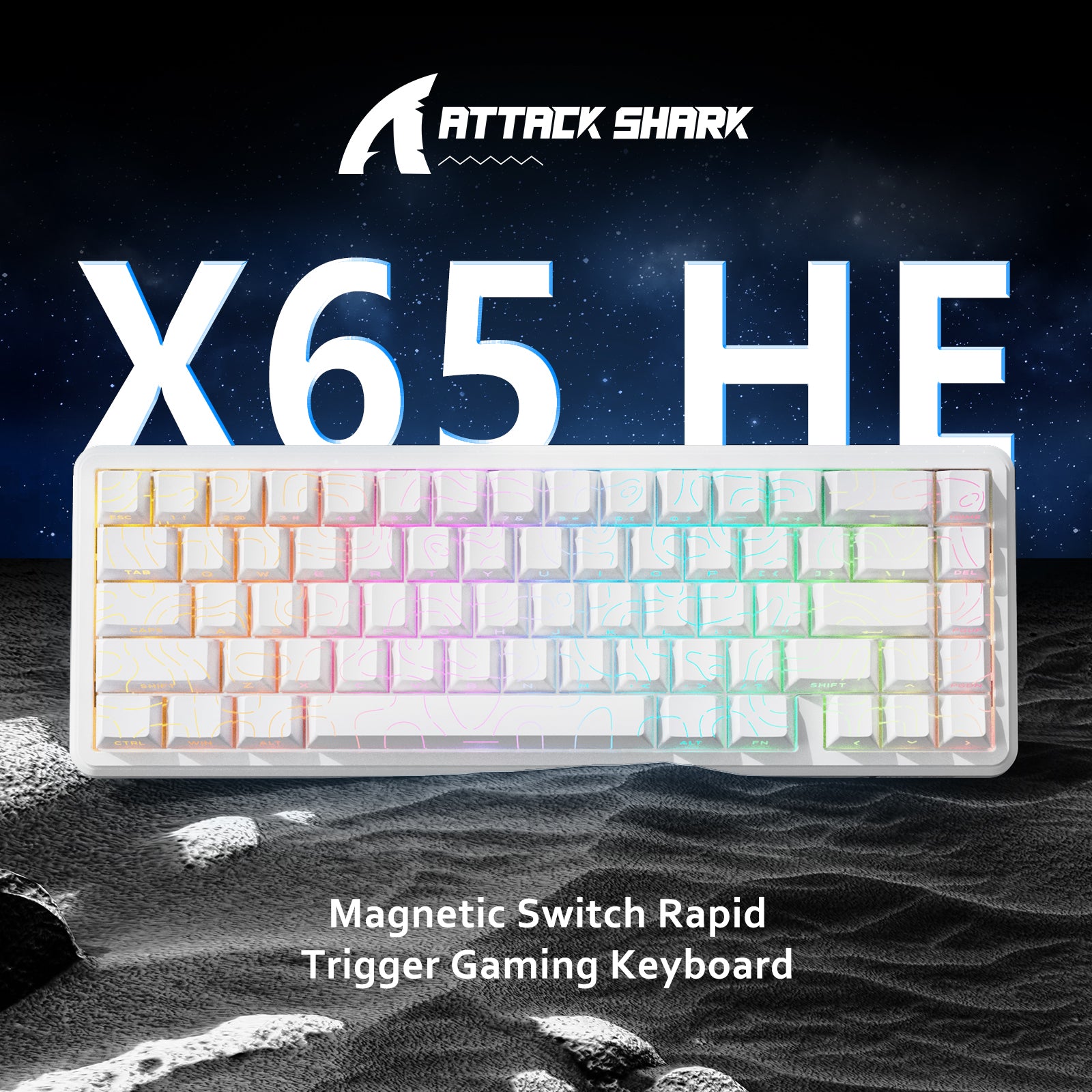 Teclado ATTACK SHARK X65 HE Rapid Trigger con interruptor magnético