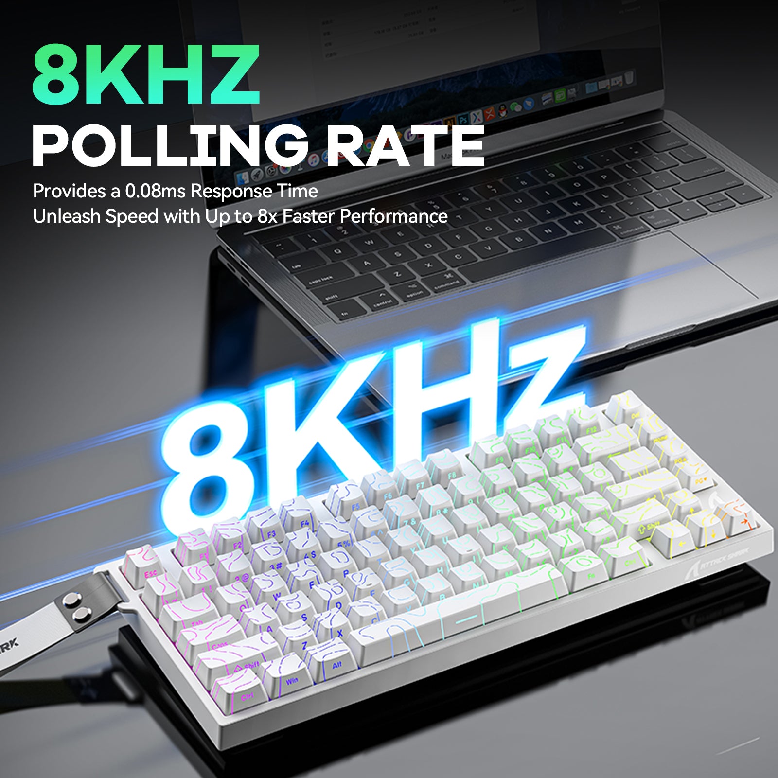 Interruptor magnético de teclado de gatillo rápido ATTACK SHARK R82 HE con RT de 0,005 mm