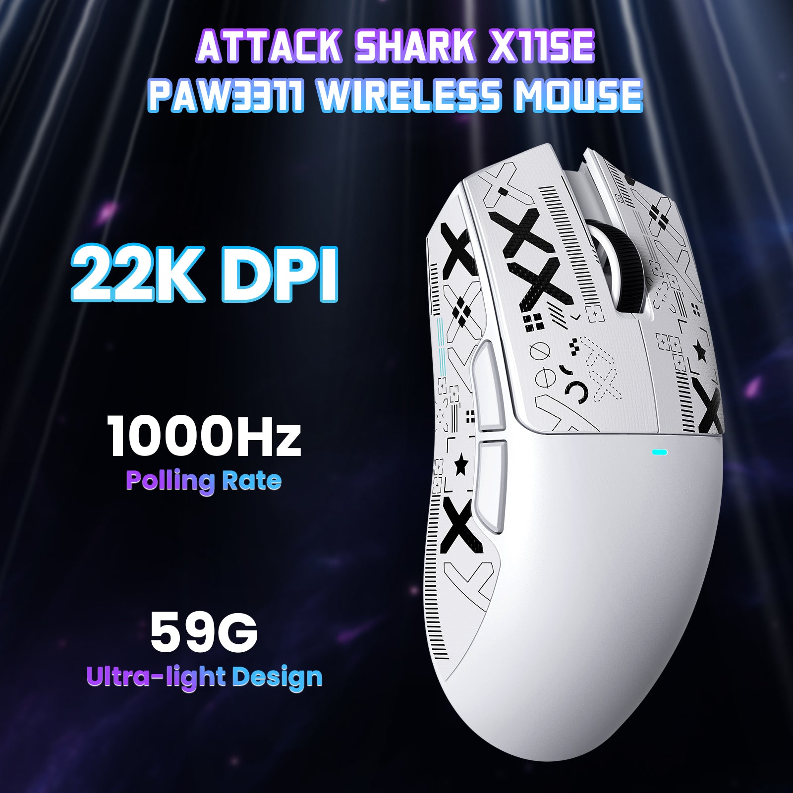 Ratón inalámbrico para juegos ATTACK SHARK X11SE