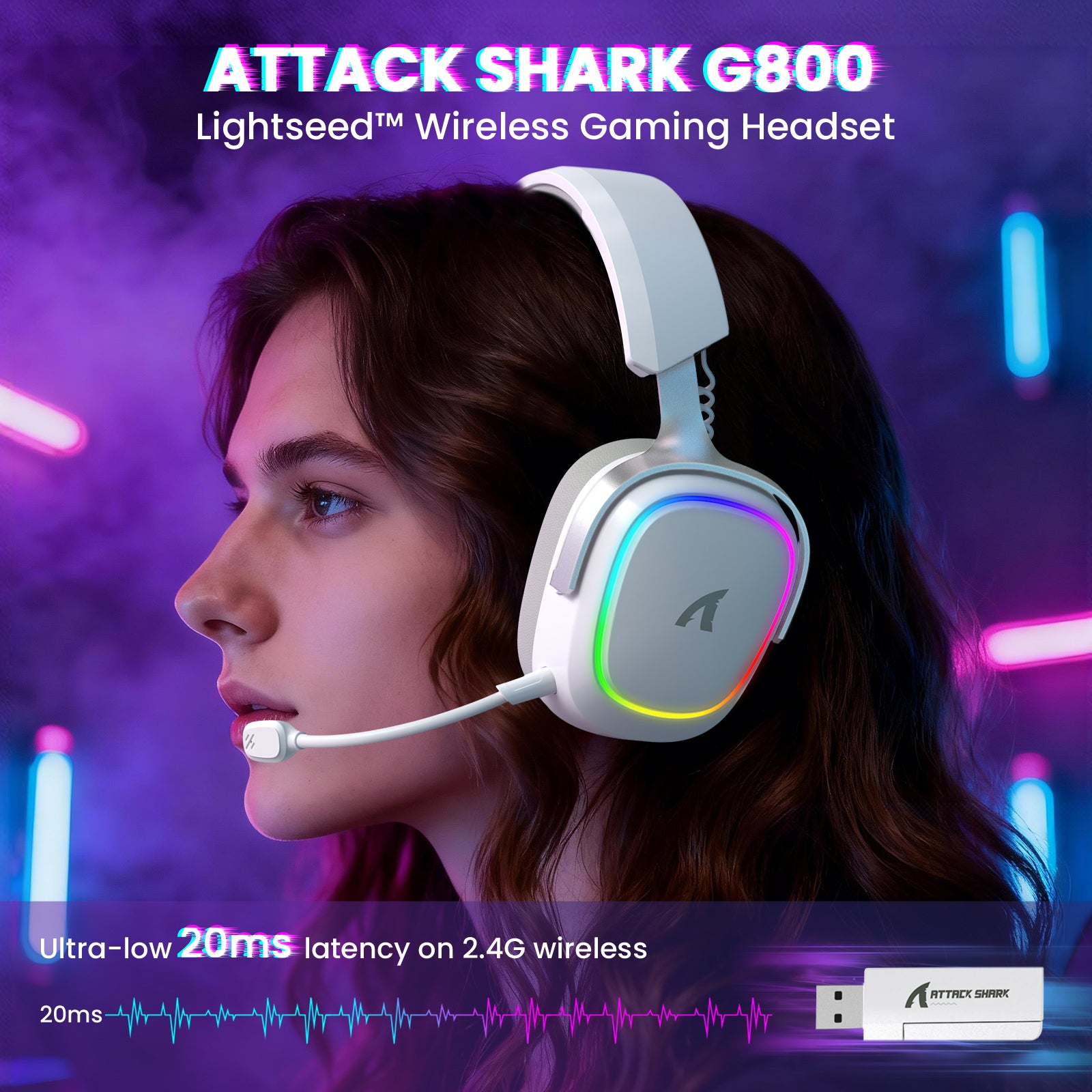 Auriculares inalámbricos para juegos ATTACK SHARK G800