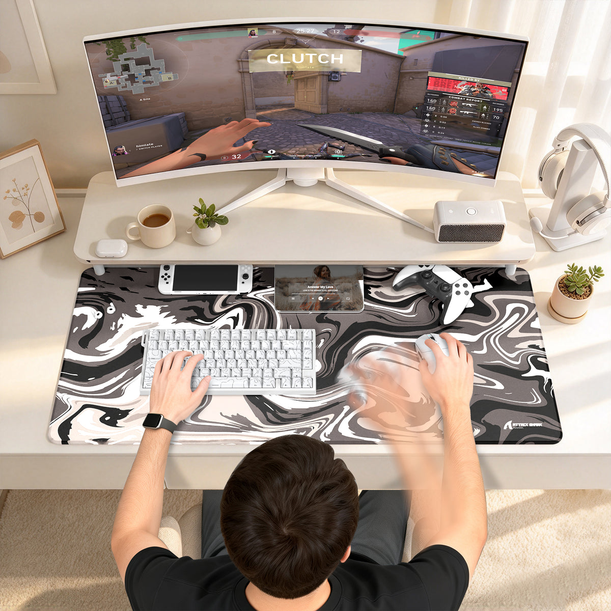 Alfombrilla de ratón para eSport ATTACK SHARK CM02PRO (900x400x4 MM)