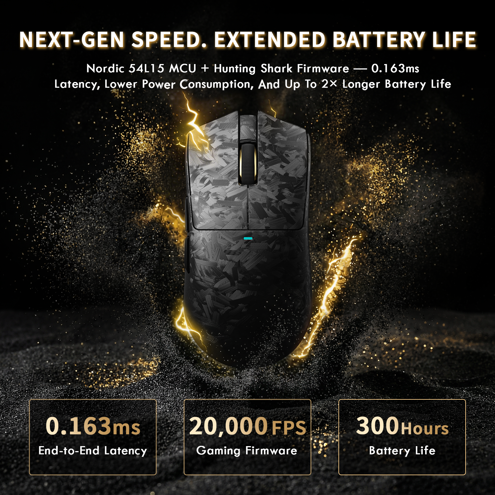 Ratón inalámbrico para juegos ATTACK SHARK X11 ULTRA de fibra de carbono con cable LED C06 Ultra