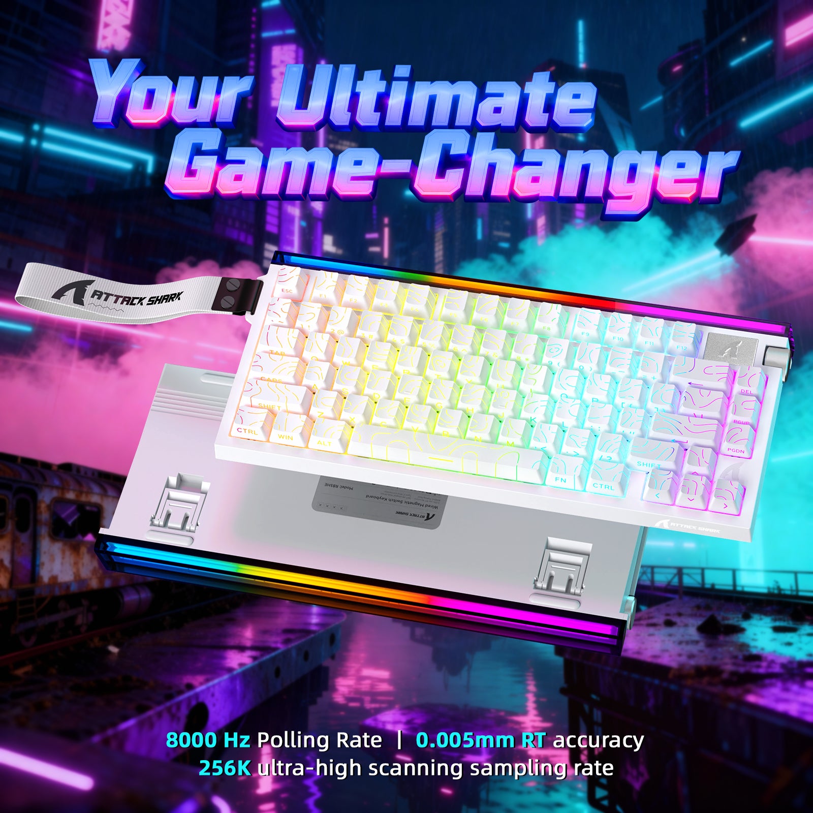 Teclado ATTACK SHARK R85 HE Rapid Trigger con cable LED C01ULTRA