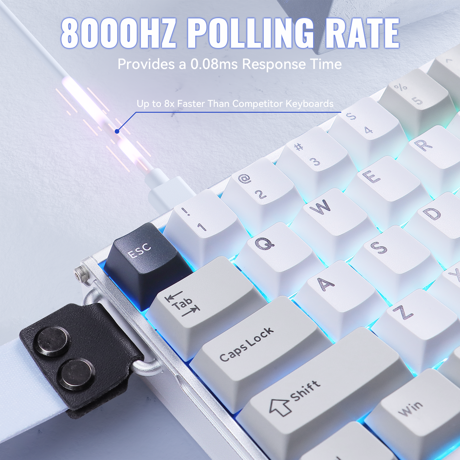 Teclado de aluminio ATTACK SHARK X68MAX HE Rapid Trigger con interruptor magnético