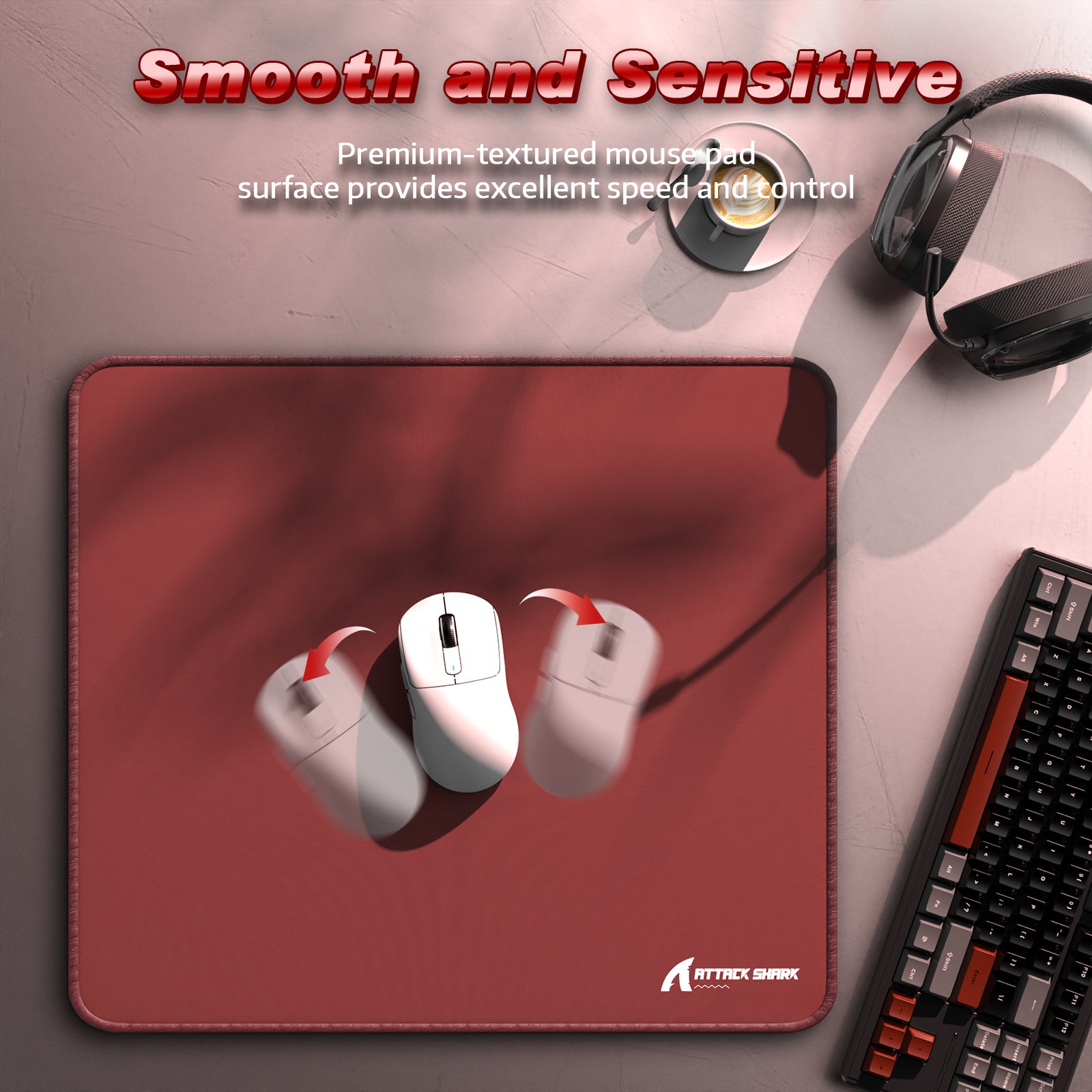Alfombrilla de ratón para juegos de deportes electrónicos ATTACK SHARK CM02