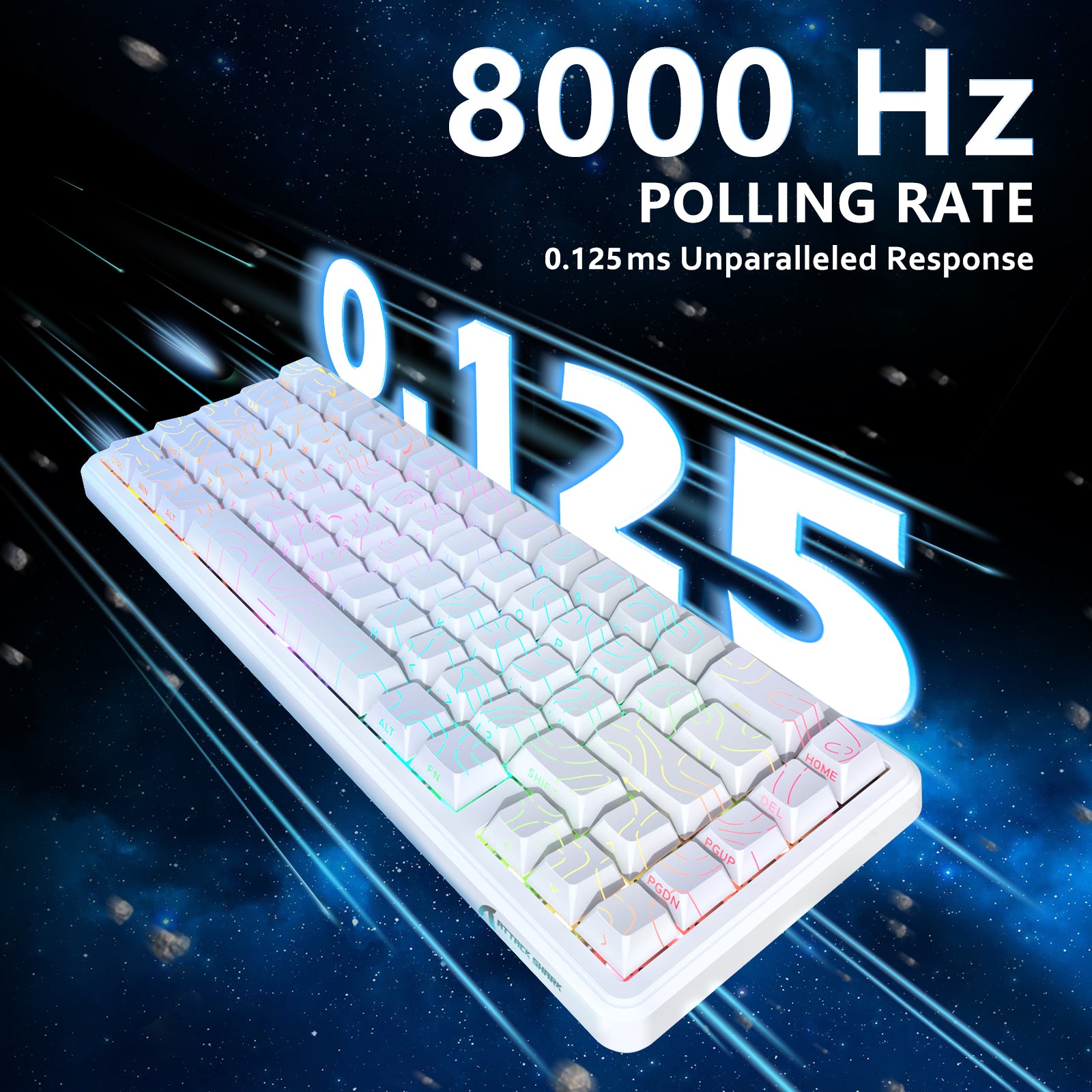 Teclado ATTACK SHARK X65 HE Rapid Trigger con interruptor magnético