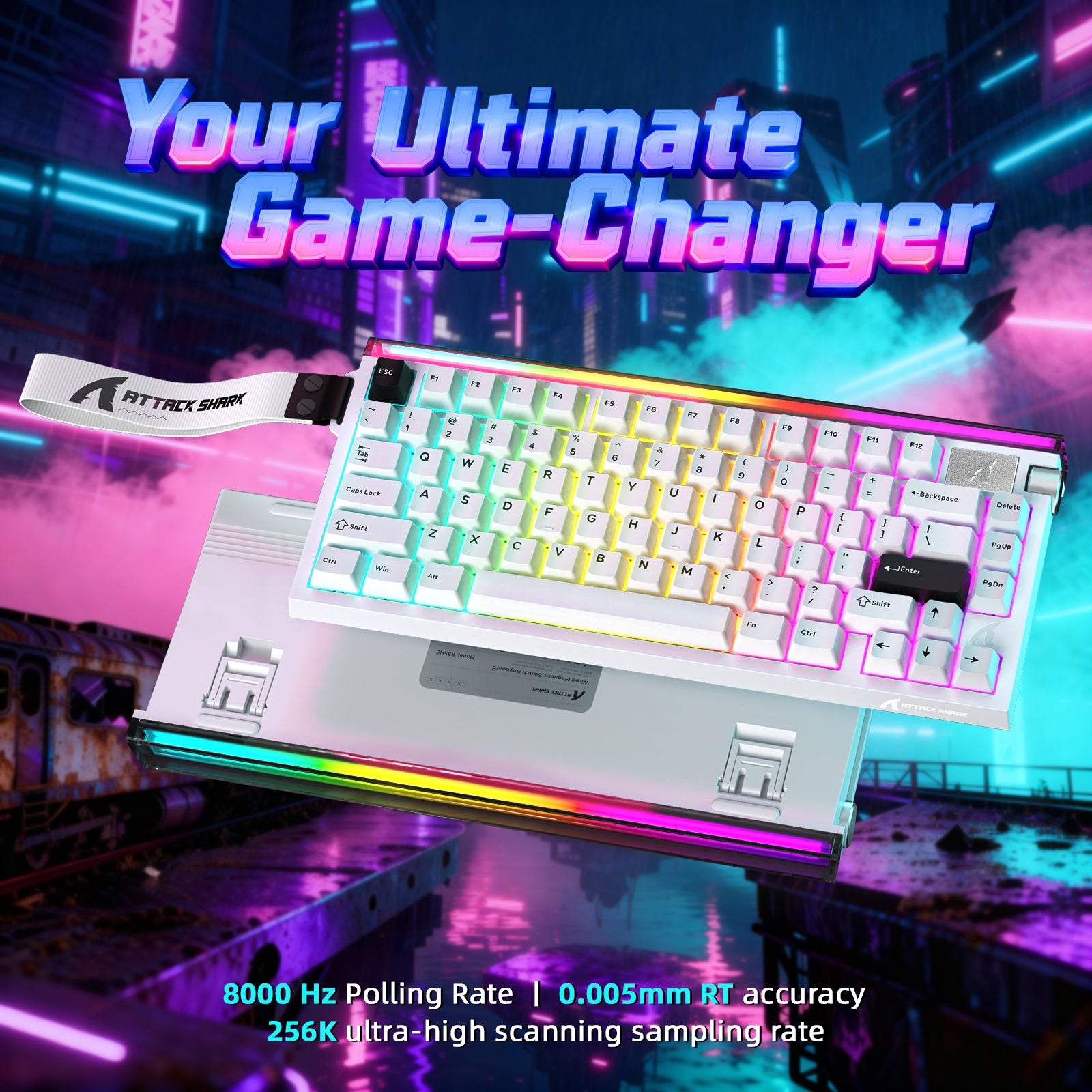 Teclado ATTACK SHARK R85 HE Rapid Trigger con cable LED C01ULTRA