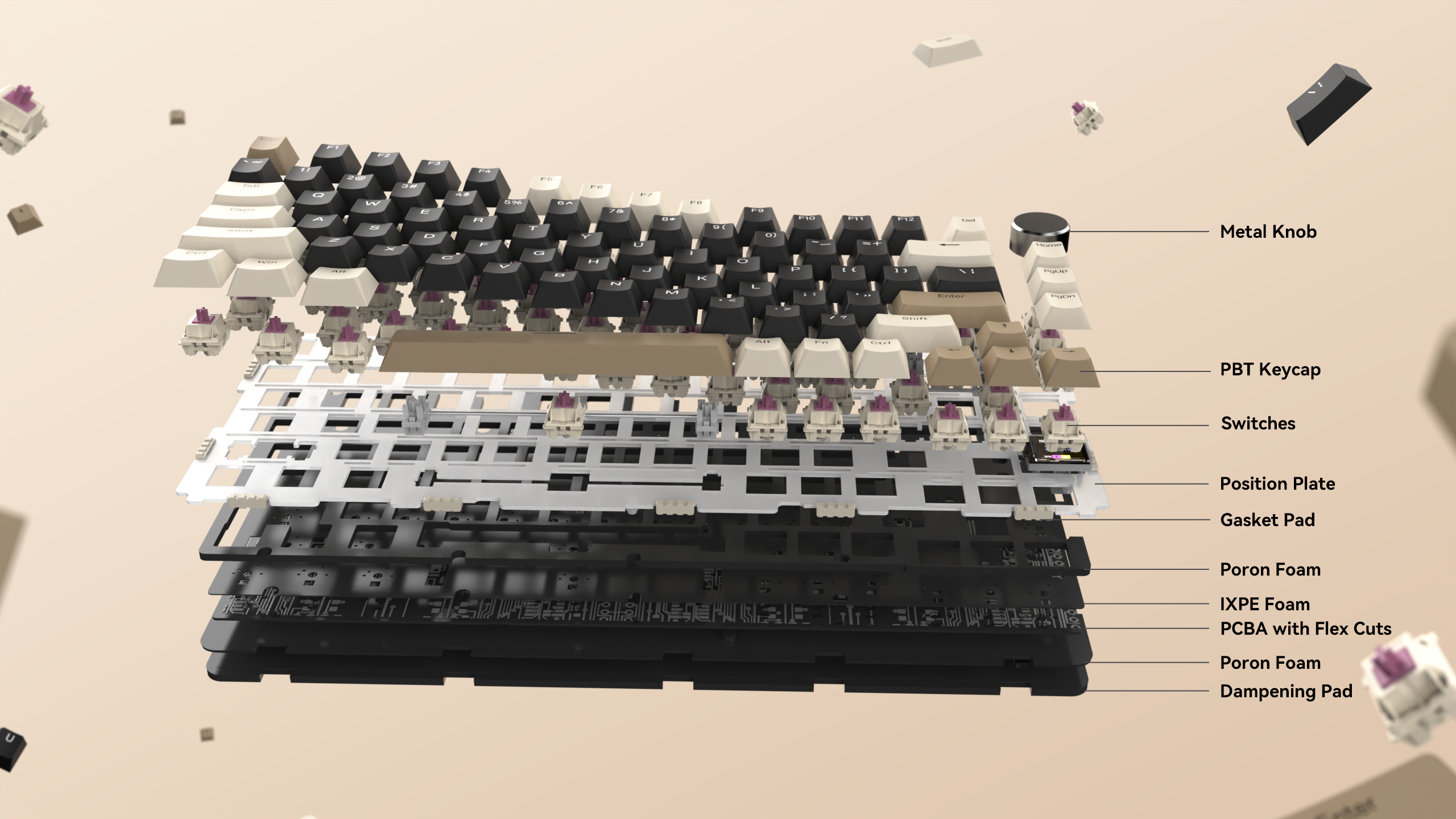 Teclado mecánico con junta de tres modos ATTACK SHARK X85PRO