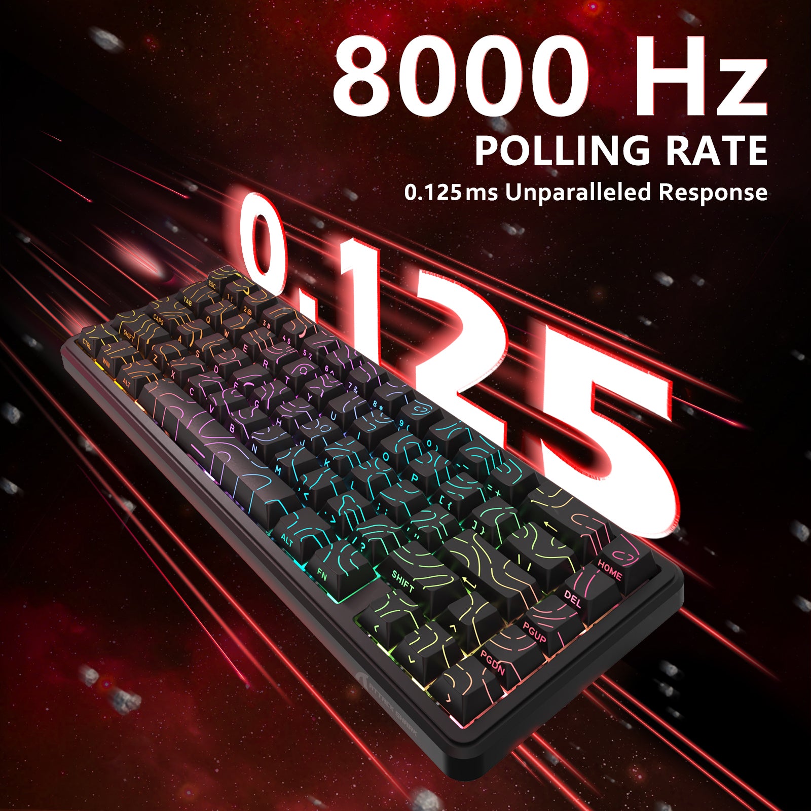 Teclado ATTACK SHARK X65 HE Rapid Trigger con interruptor magnético