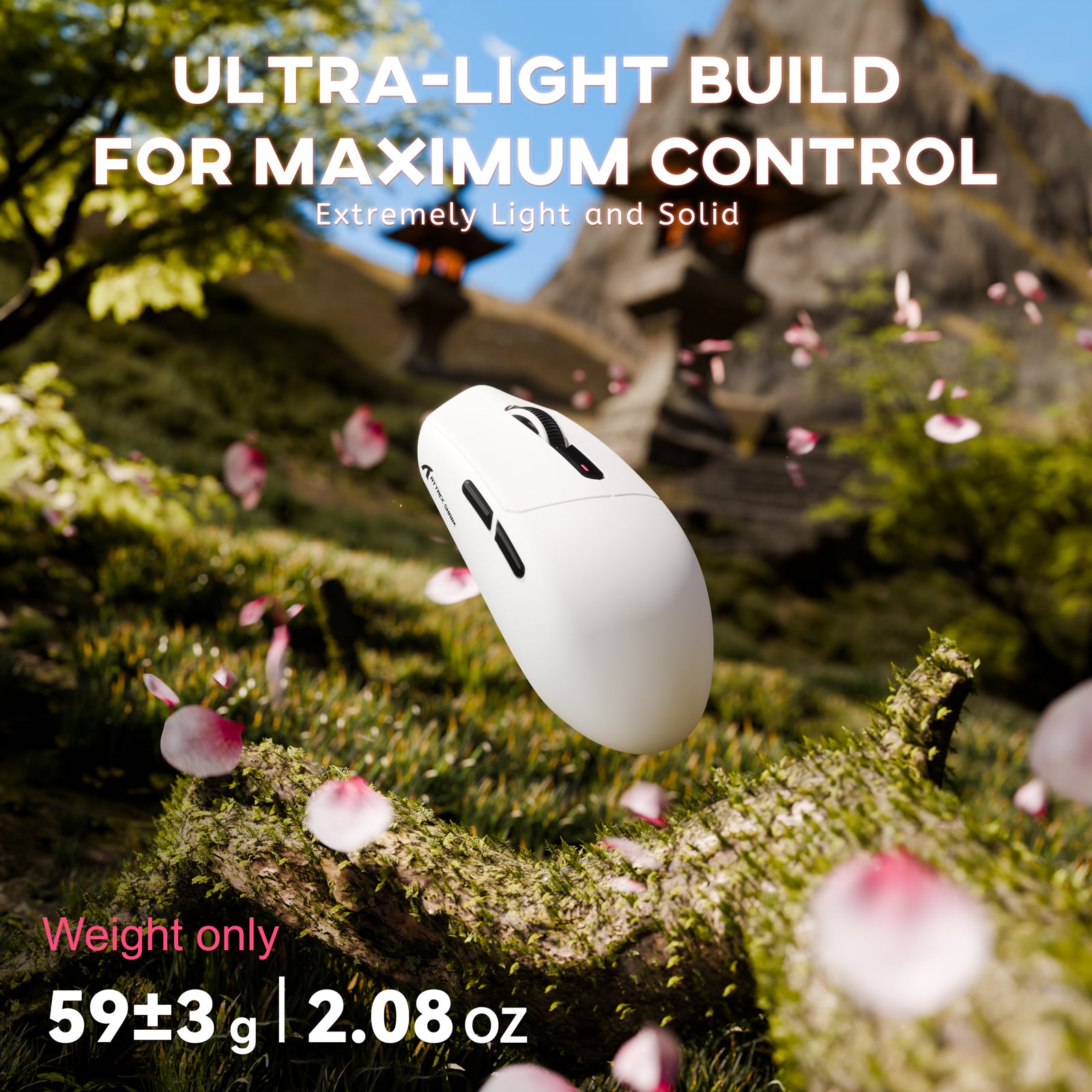 ATTACK SHARK G3 Ratón inalámbrico para juegos trimodo 25000 DPI Ultraligero