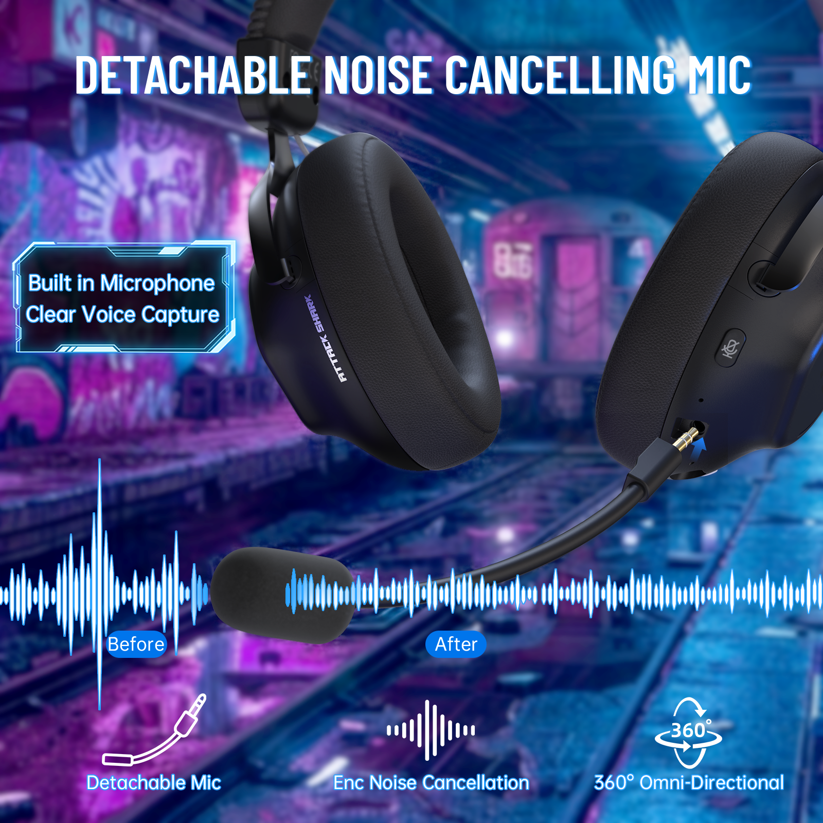 Auriculares inalámbricos para juegos ATTACK SHARK L50 PRO con modo triple