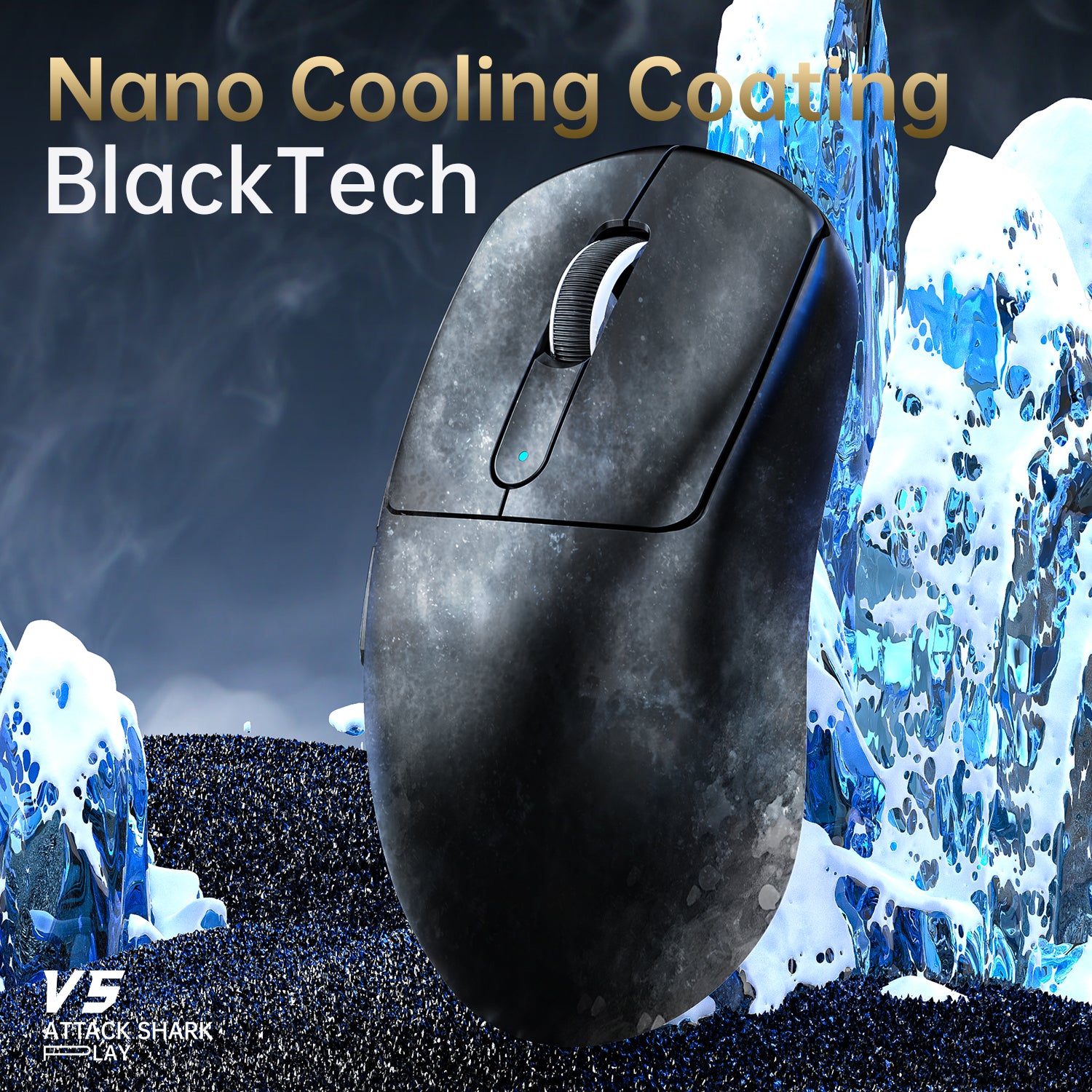 ATTACK SHARK V5 Ultra-Light Tri-Mode Gaming Mouse