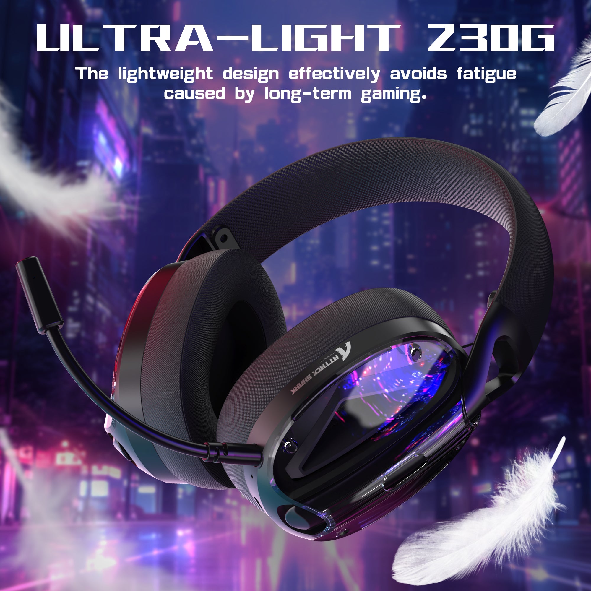 Auriculares para juegos ultraligeros de tres modos ATTACK SHARK L60