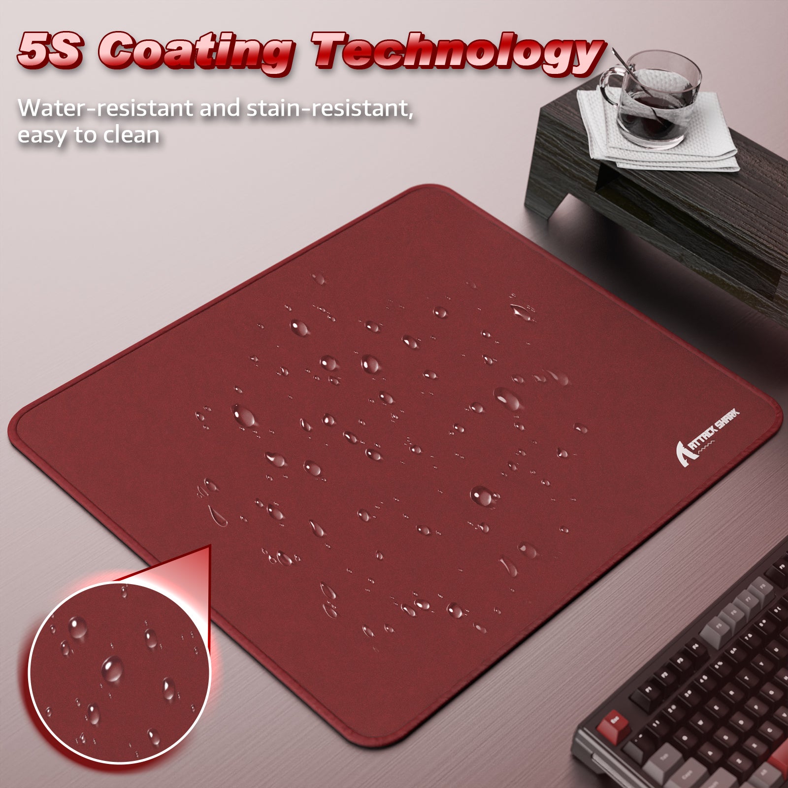 Alfombrilla de ratón para juegos de deportes electrónicos ATTACK SHARK CM02