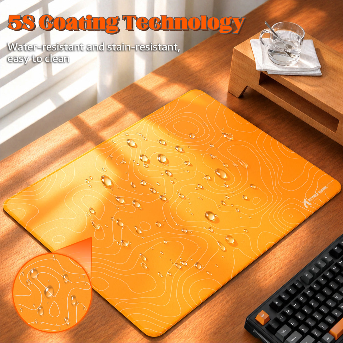 Alfombrilla de gaming eSport ATTACK SHARK CM02SE (405x305x4 MM)
