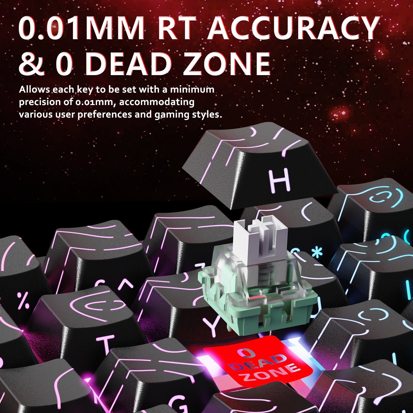 Teclado ATTACK SHARK X65 HE Rapid Trigger con interruptor magnético