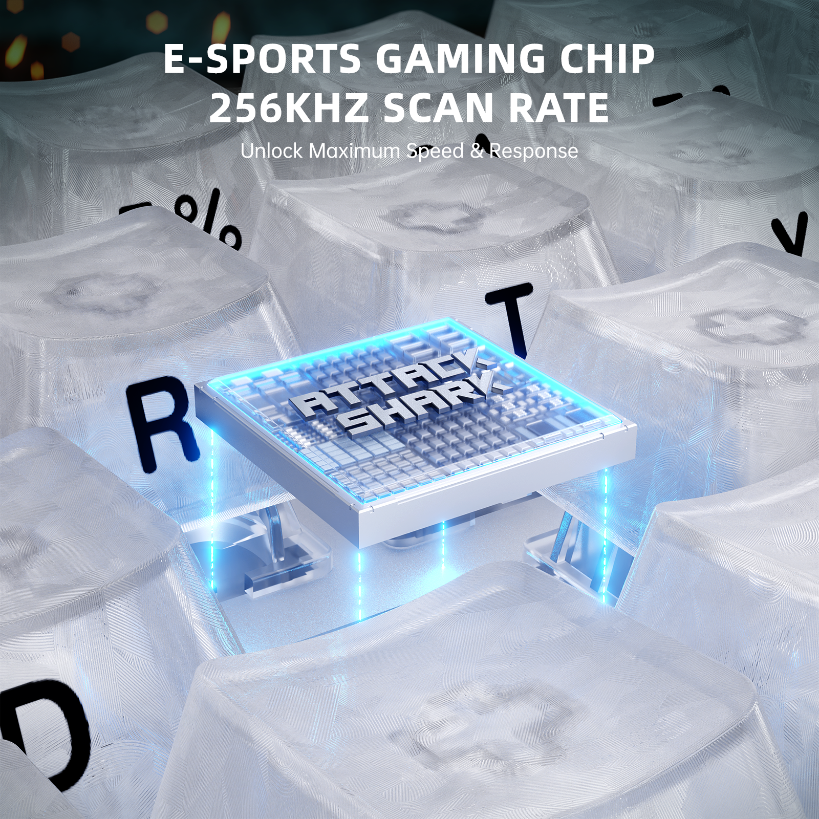 ATTACK SHARK R68 HE Teclado de fibra de carbono con gatillo rápido e interruptor magnético