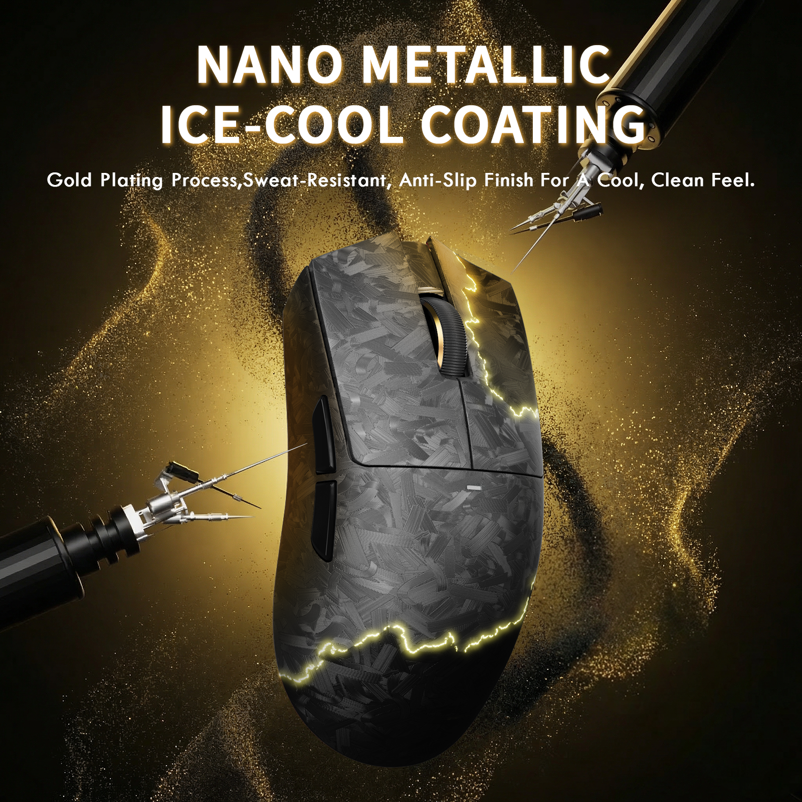 Ratón inalámbrico para juegos ATTACK SHARK X11 ULTRA de fibra de carbono con cable LED C06 Ultra