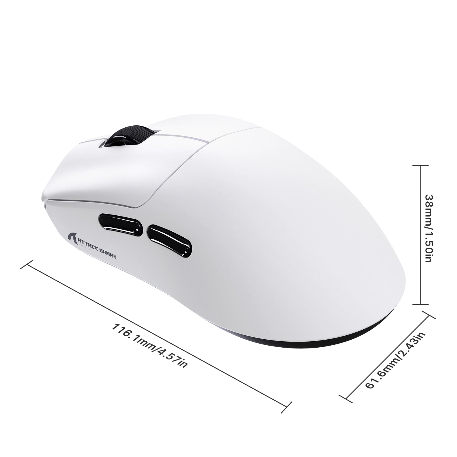 ATTACK SHARK F1 AIR, ratón inalámbrico para gaming de 39 g con PAW3955MAX