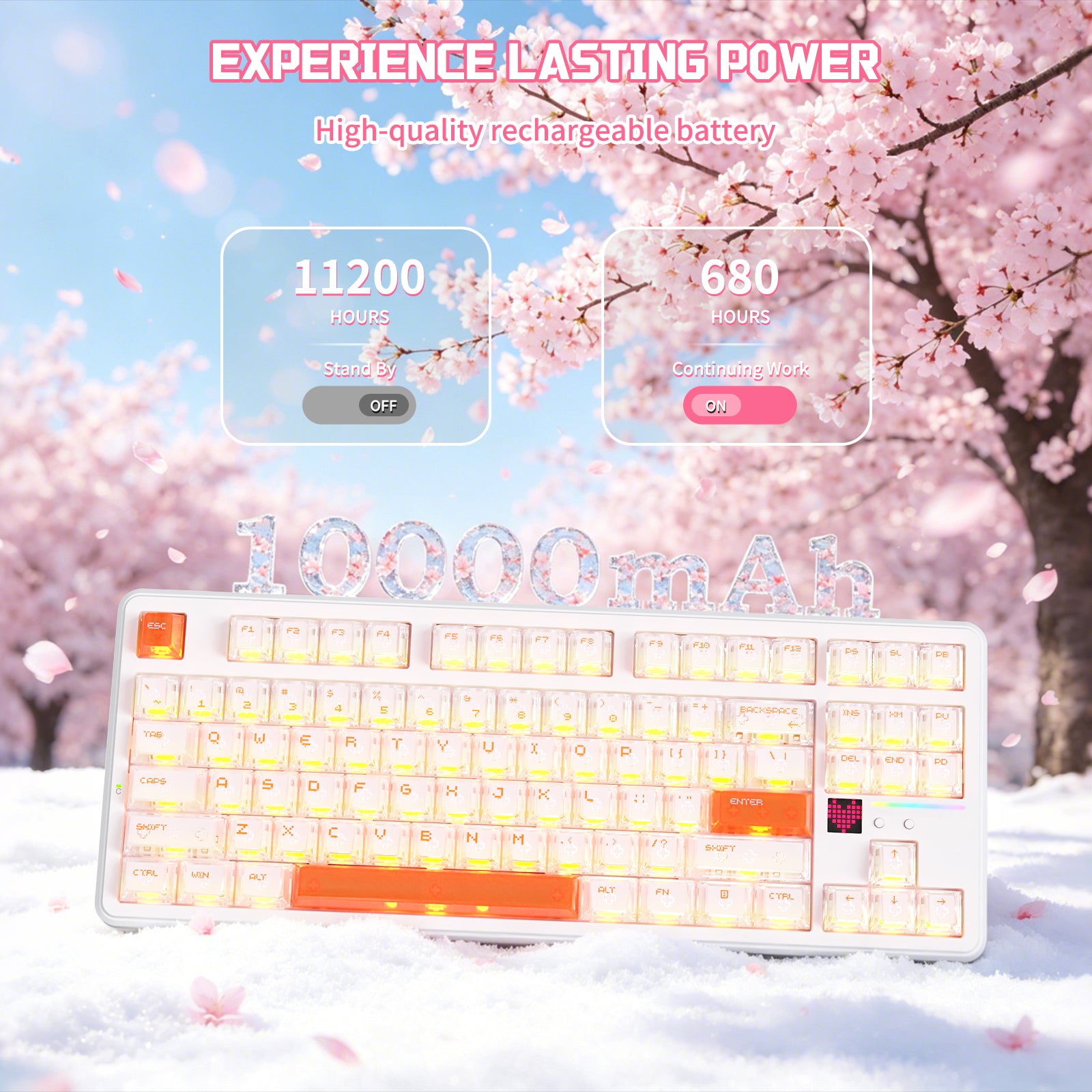 Teclado mecánico inalámbrico ATTACK SHARK X87 ULTRA con receptor inalámbrico 8K