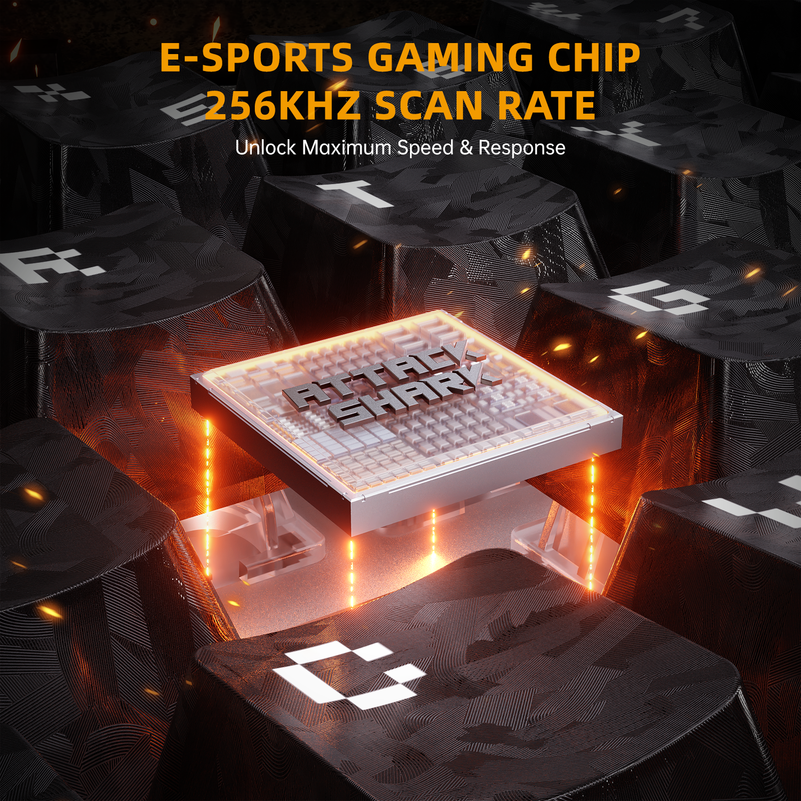 ATTACK SHARK R68 HE Teclado de fibra de carbono con gatillo rápido e interruptor magnético