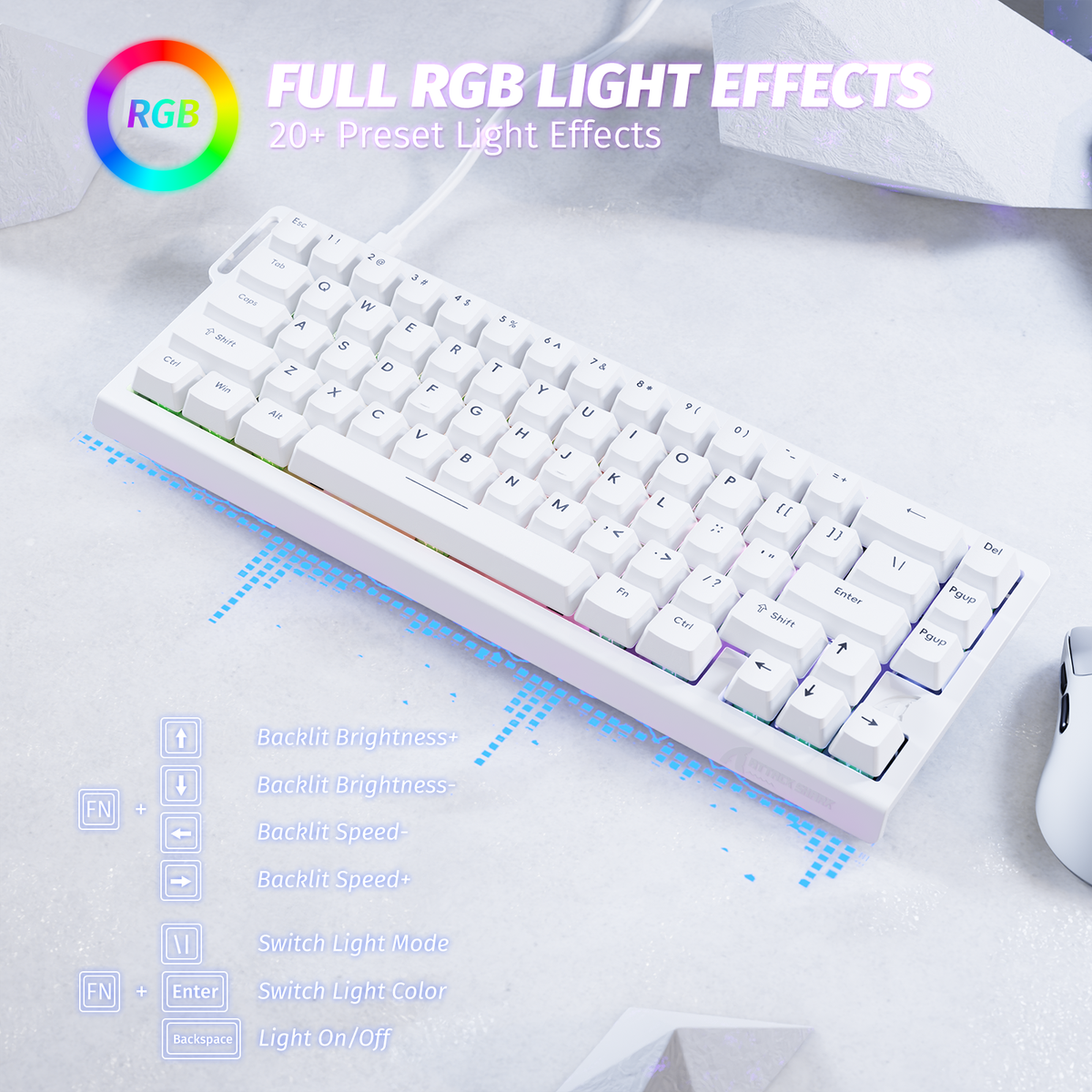 ATTACK SHARK X68 HE Teclado de Disparo Rápido con Interruptor Magnético