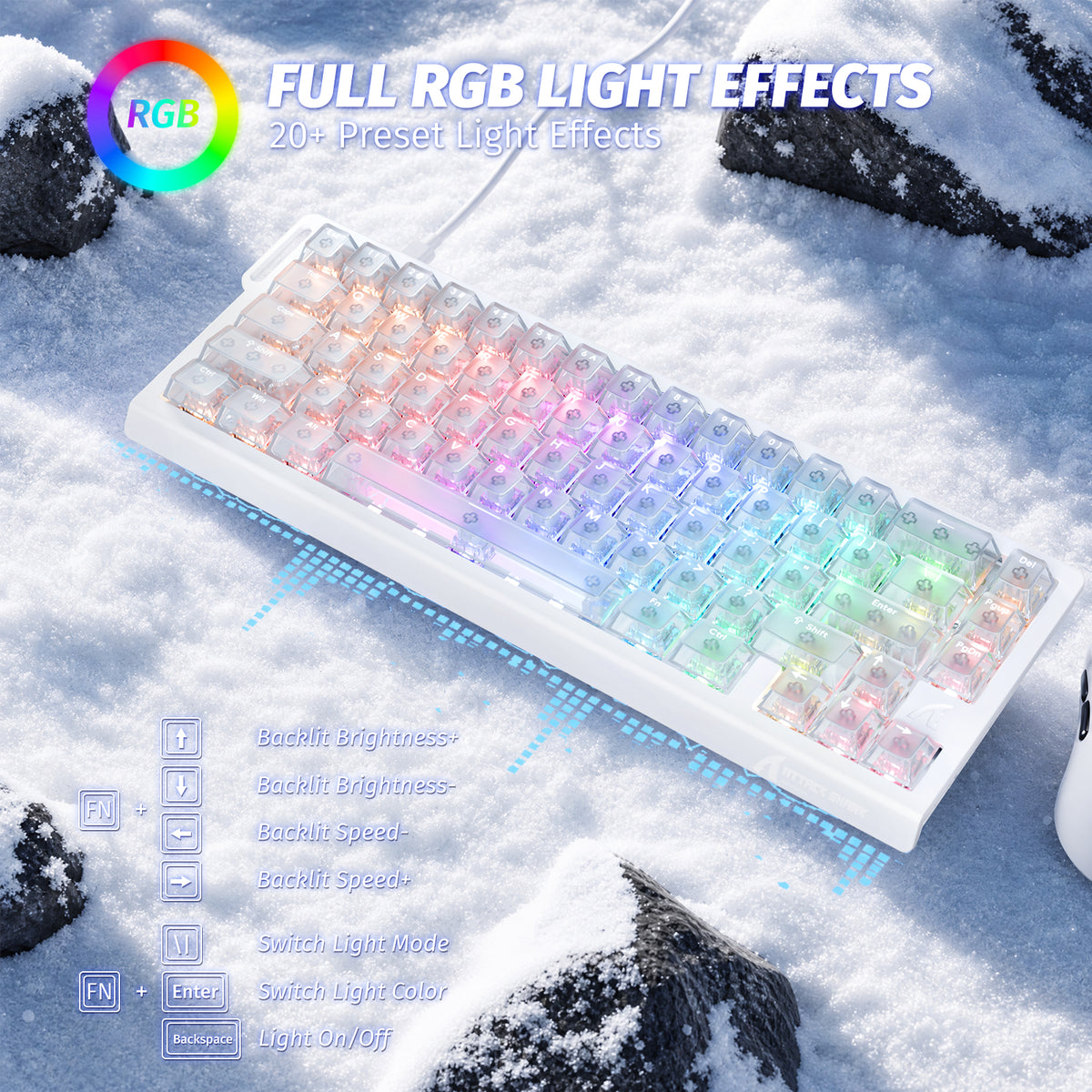 ATTACK SHARK X68 HE Teclado de Disparo Rápido con Interruptor Magnético