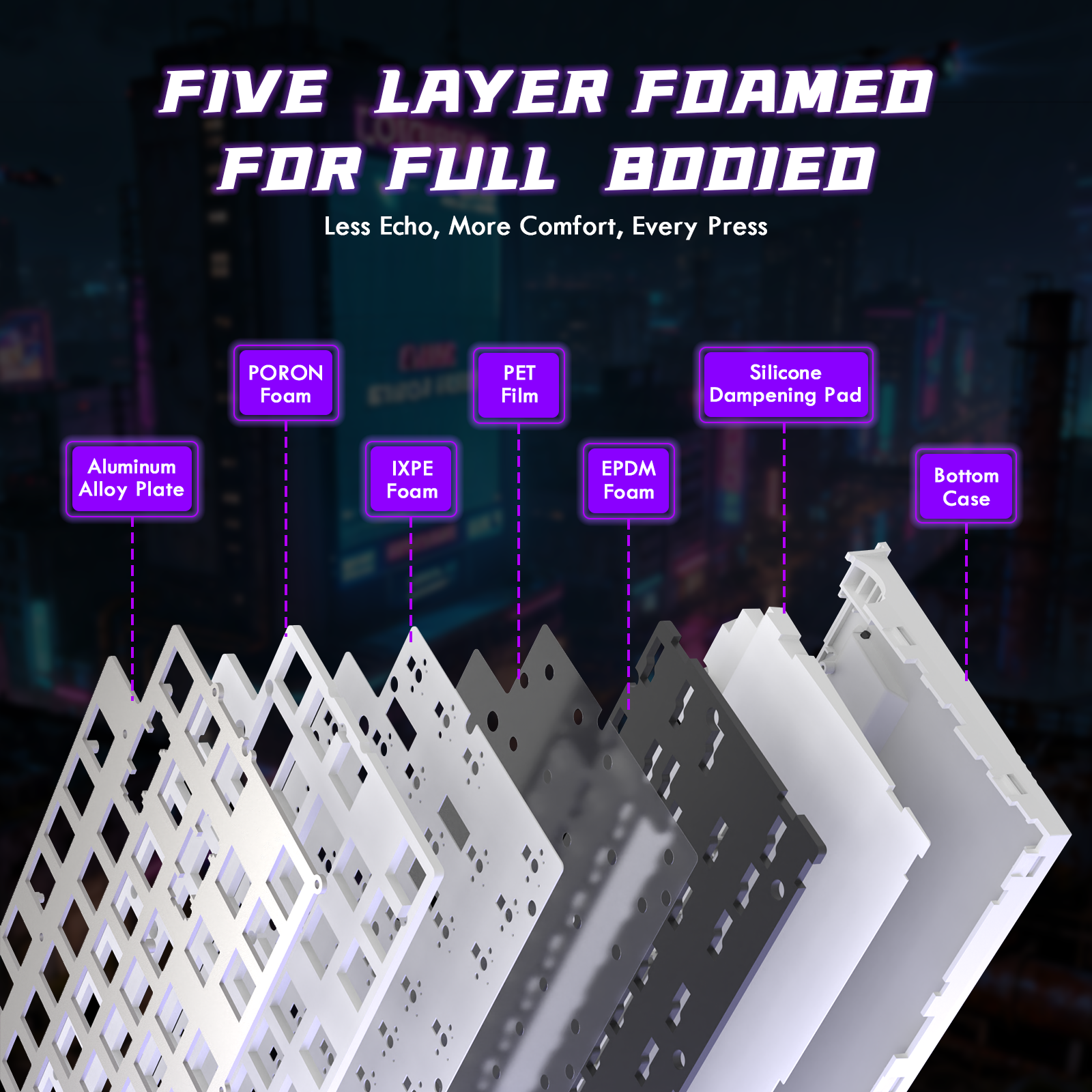 Teclado de gatillo rápido ATTACK SHARK R85 HE con interruptor magnético y caja de luz personalizada