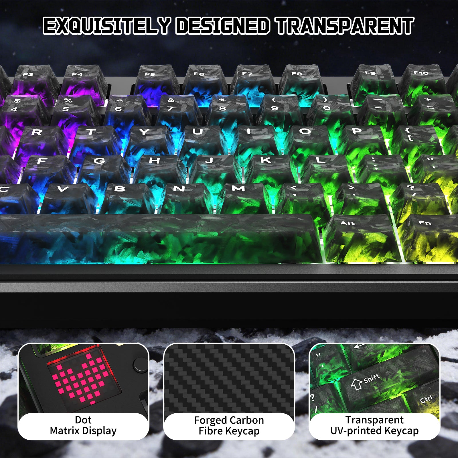 Teclado mecánico inalámbrico ATTACK SHARK X87 ULTRA con receptor inalámbrico 8K