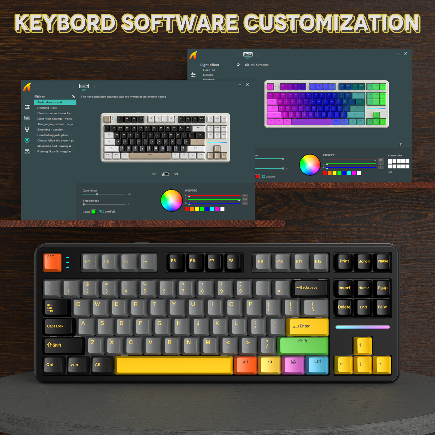 Teclado mecánico con junta de tres modos ATTACK SHARK X87