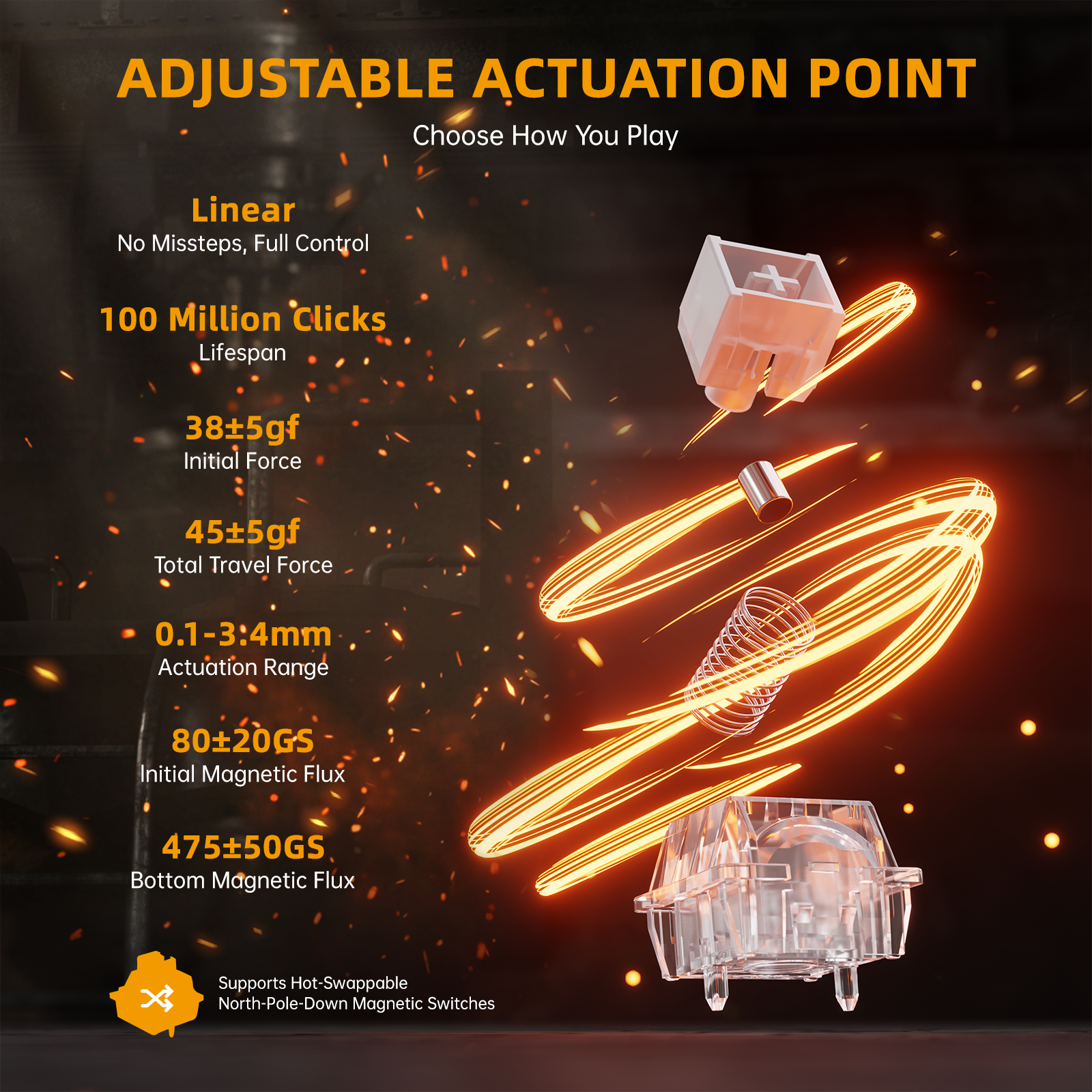 ATTACK SHARK R68 HE Teclado de fibra de carbono con gatillo rápido e interruptor magnético