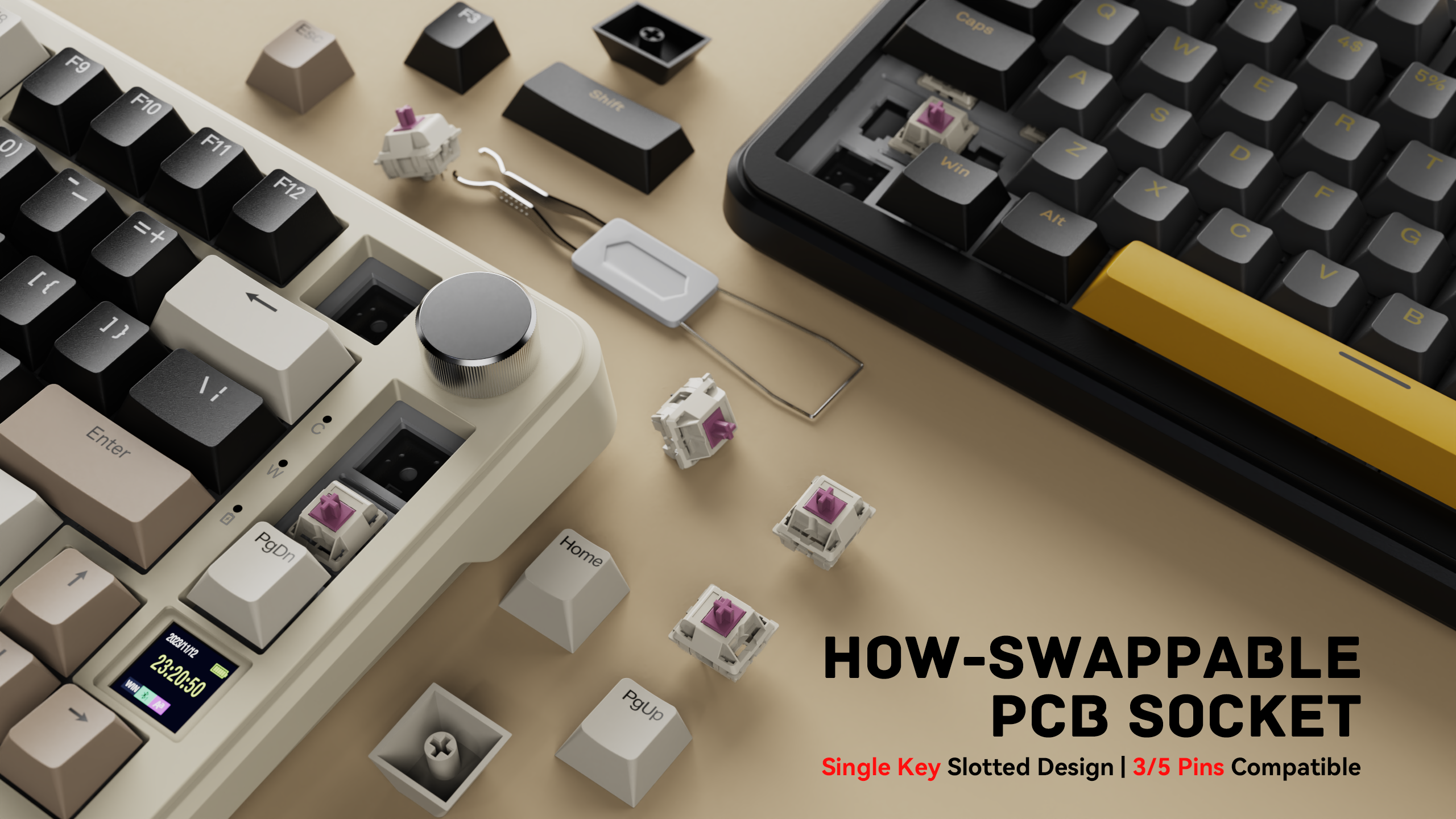 Teclado mecánico con junta de tres modos ATTACK SHARK X85PRO