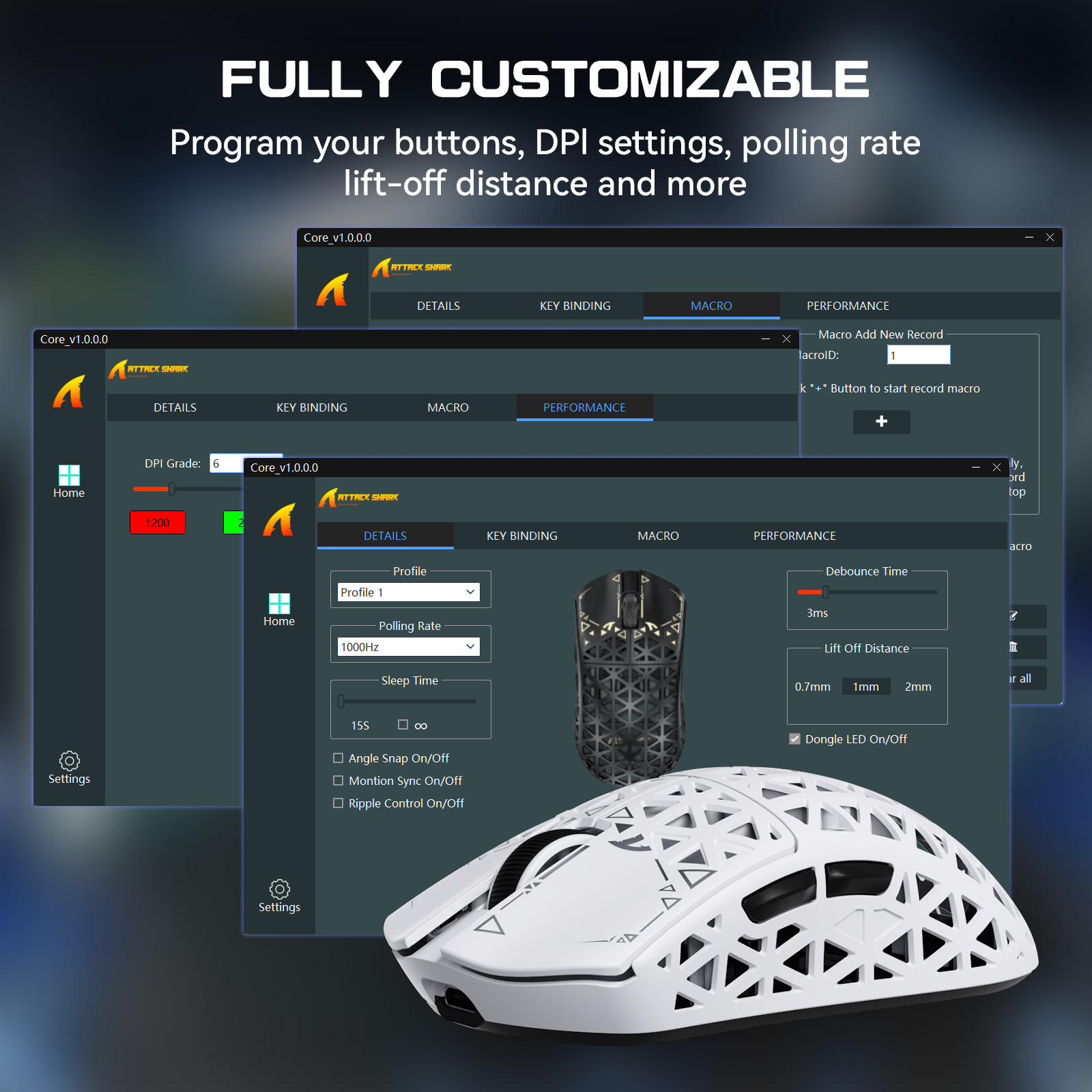 Ratón para juegos inalámbrico ATTACK SHARK R5 ULTRA de fibra de carbono 8K PAW3950MAX