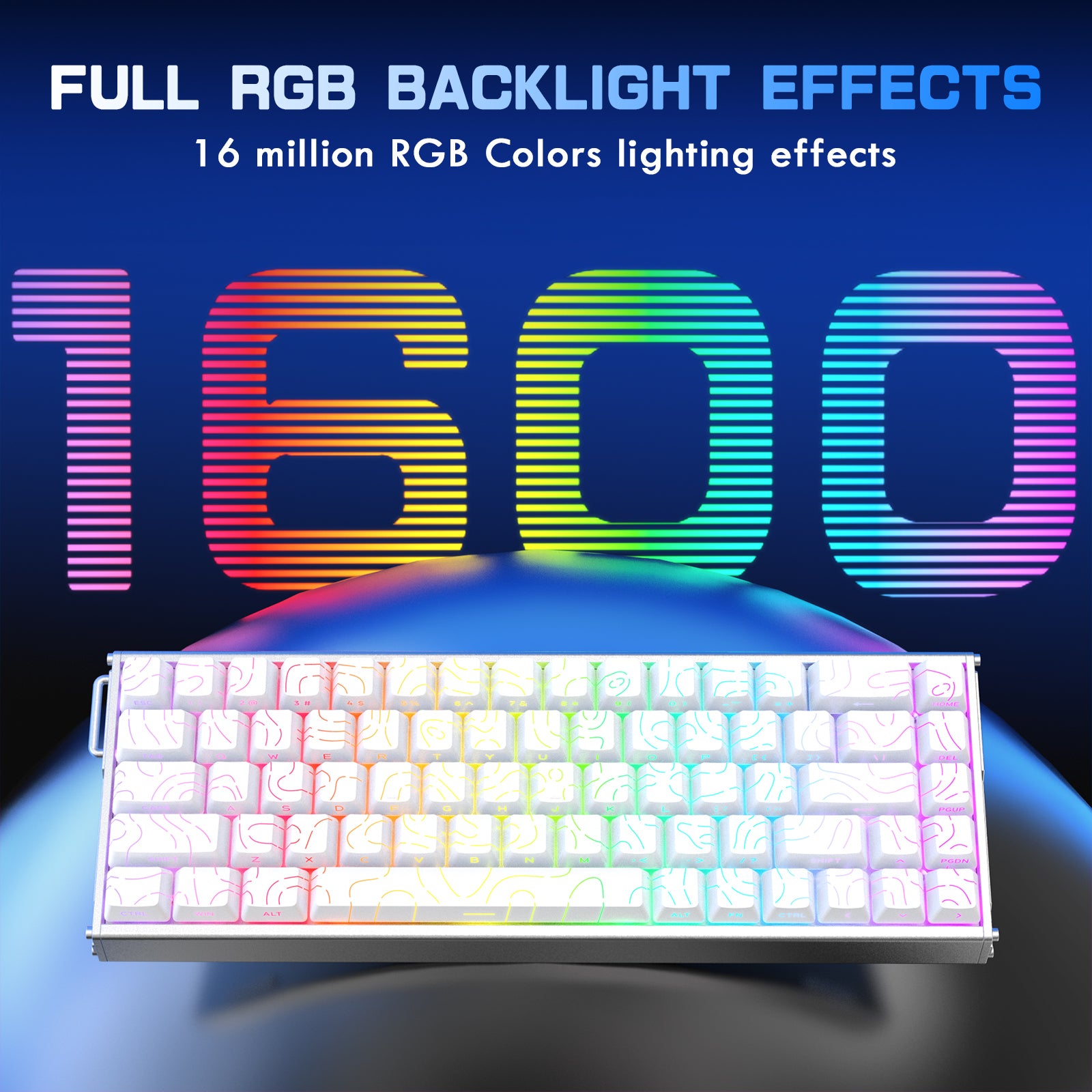 Teclado ATTACK SHARK X68MAX HE de aluminio CNC con interruptor magnético y cable en espiral C01Ultra RGB.