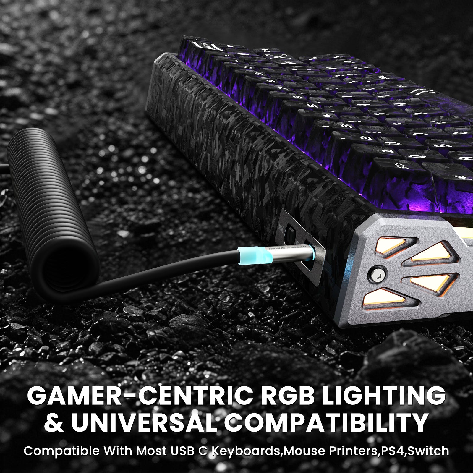 Paquete gaming ATTACK SHARK R68 HE & X11 ULTRA de fibra de carbono con cable en espiral C01 ULTRA