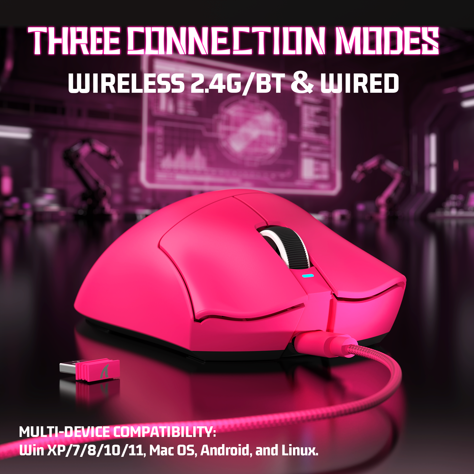 Ratón para juegos ultraligero de tres modos ATTACK SHARK V3